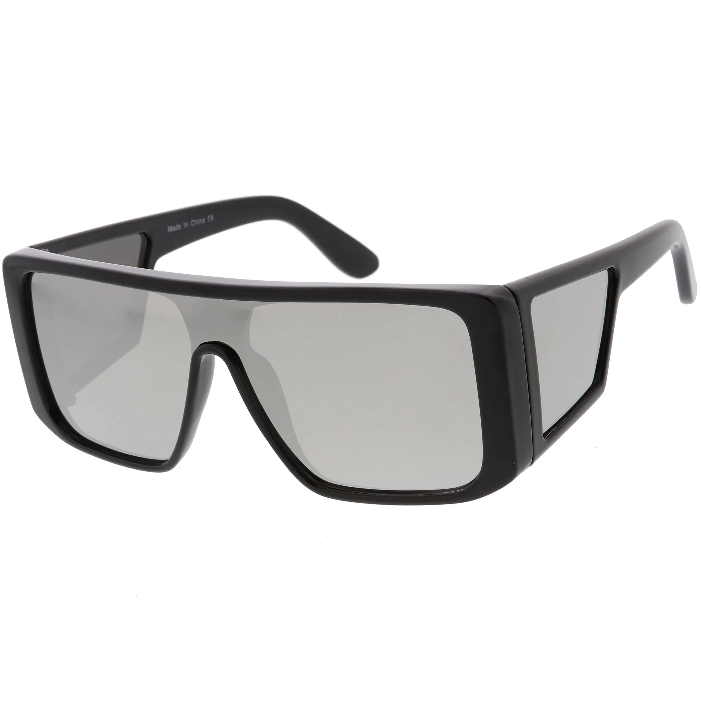 Oversize Retro Modern Square Side Window Shield Sunglasses C963 sold by ZeroUV product image thumbnail 2