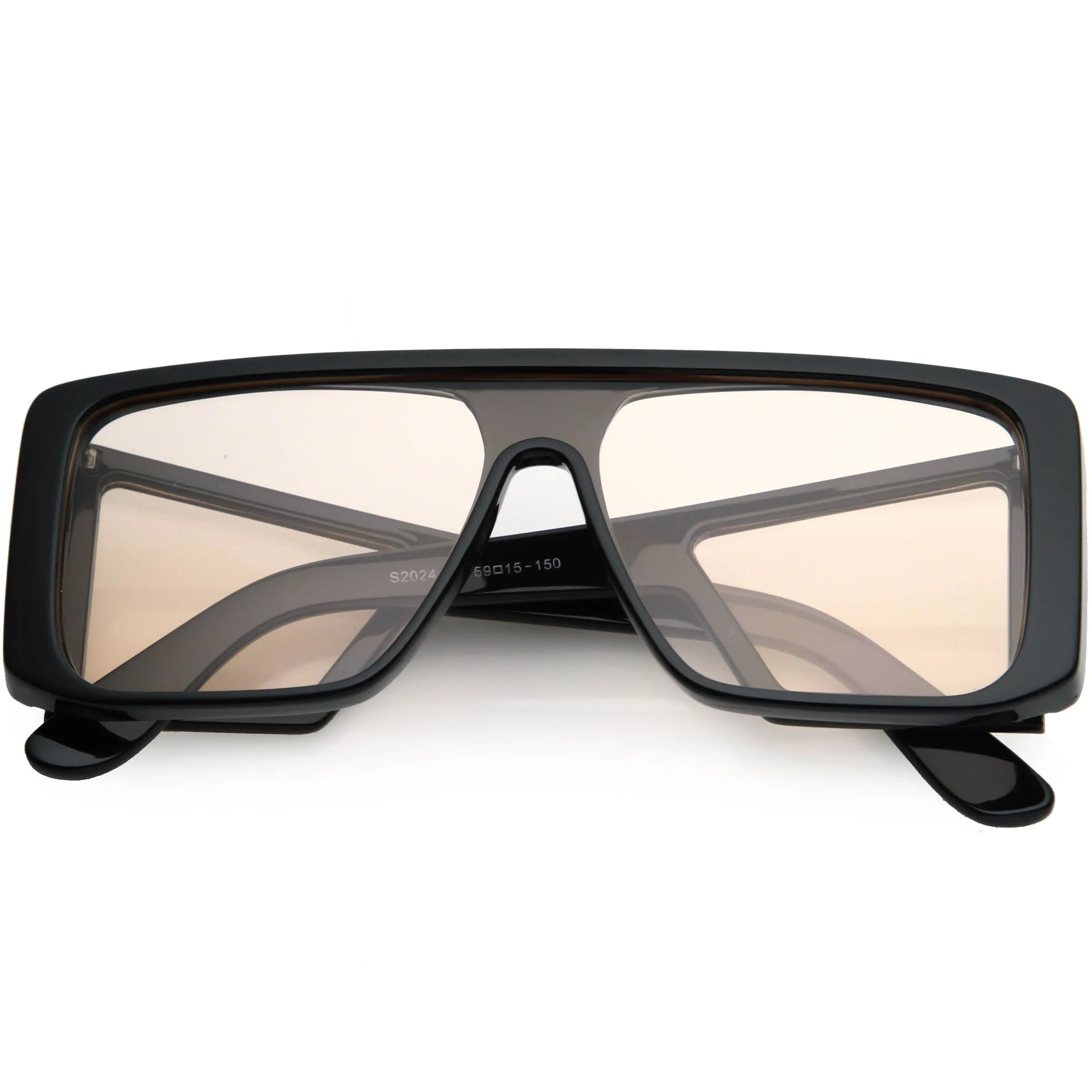 Oversize Retro Modern Square Side Window Shield Sunglasses C963 sold by ZeroUV product image thumbnail 4