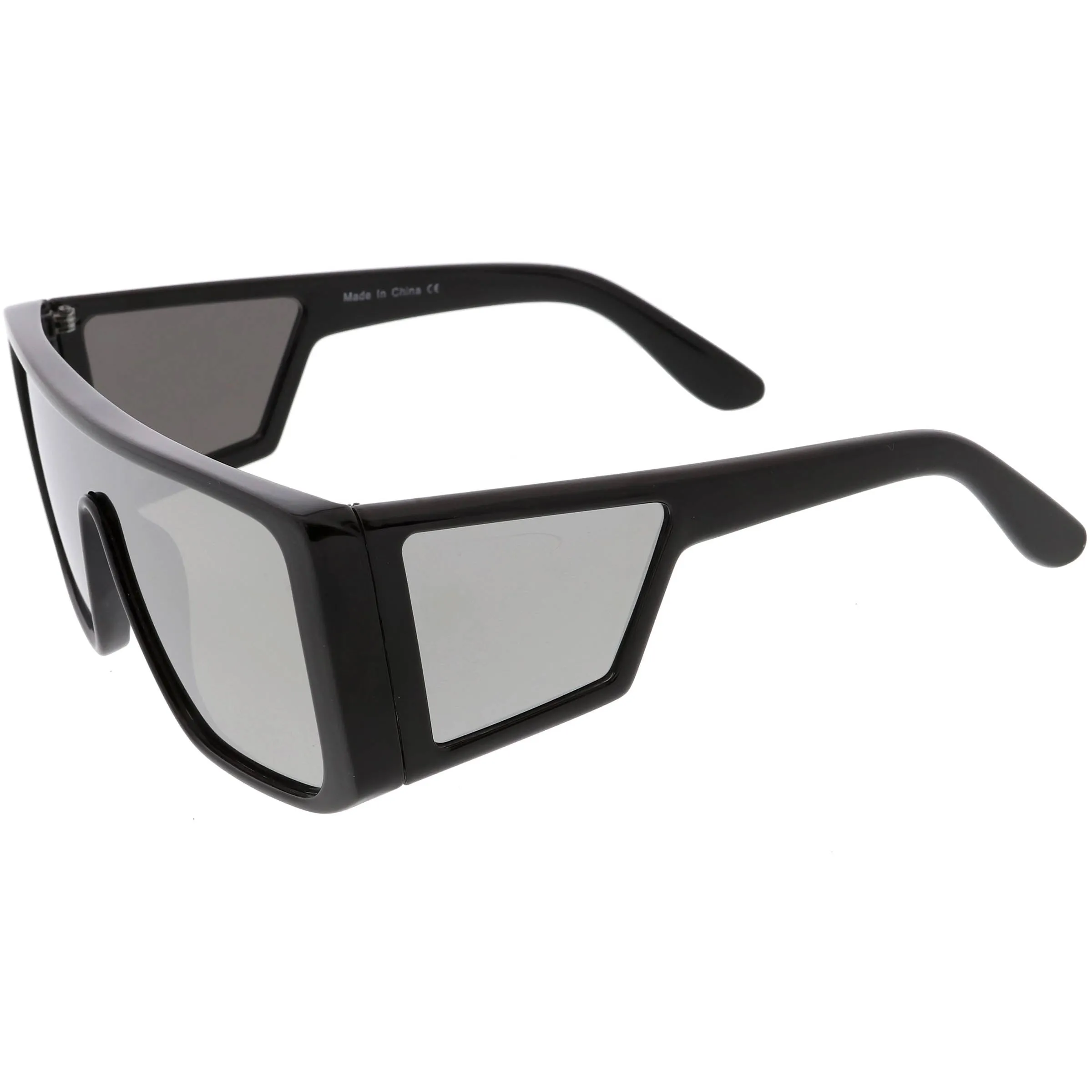 Oversize Retro Modern Square Side Window Shield Sunglasses C963 sold by ZeroUV product image thumbnail 3