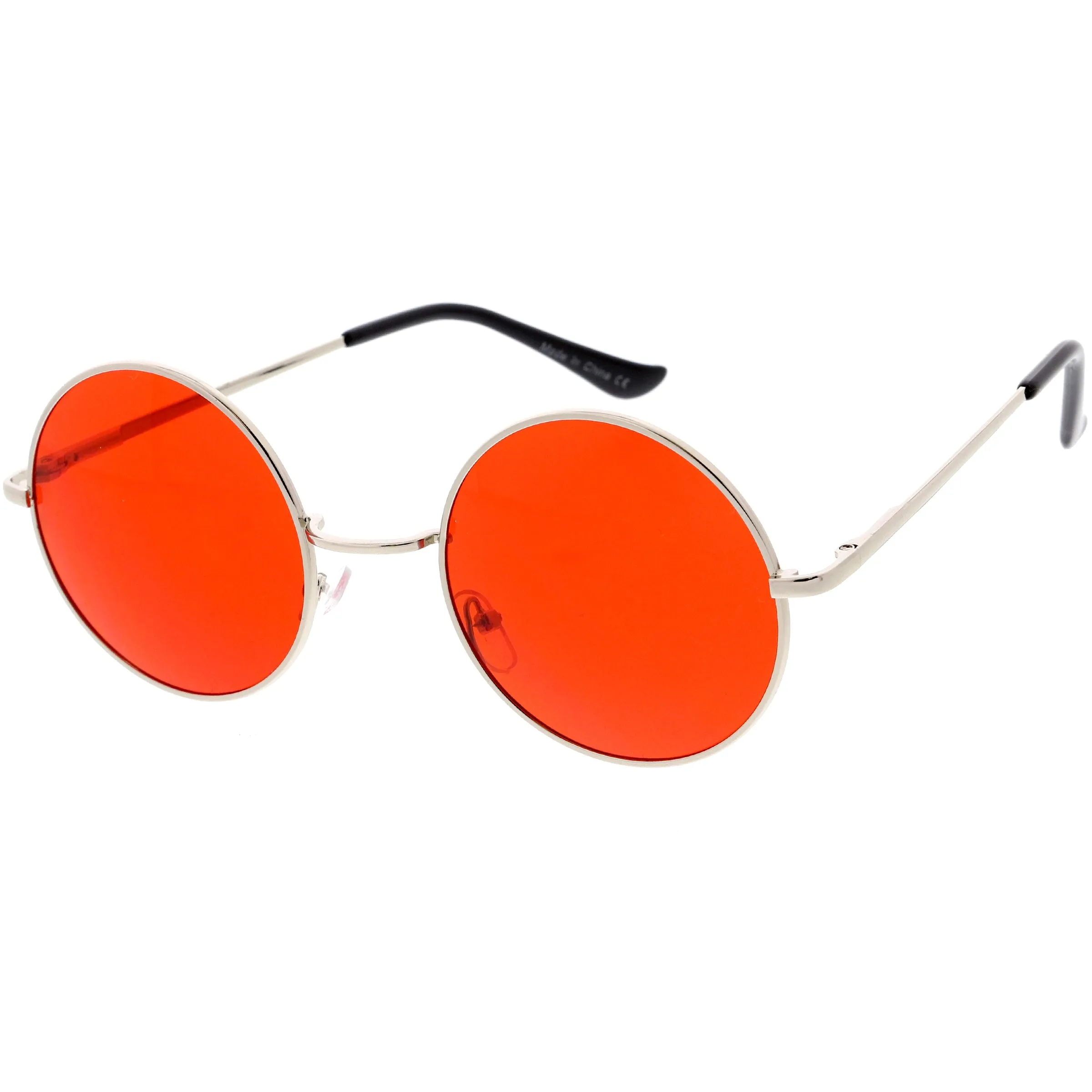 Medium Classic Lennon Style Gradient Colored Lens Thin Metal Frame Round Sunglasses 53mm C990 sold by ZeroUV product image thumbnail 5