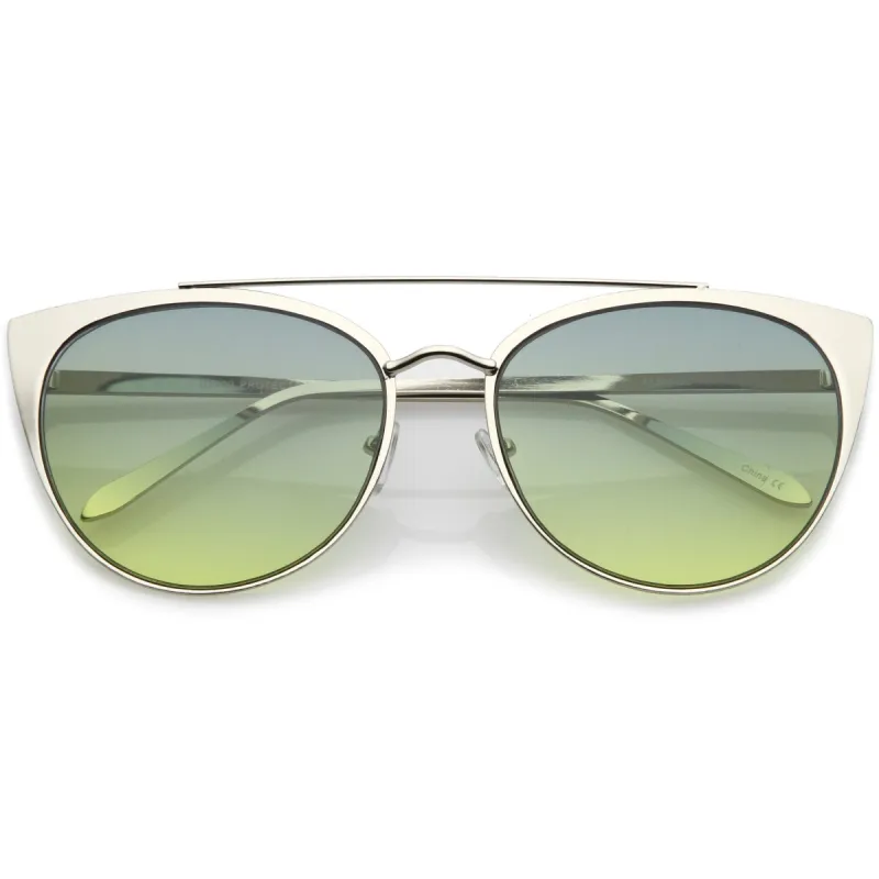 Women's Oversize Laser Cut Cat Eye Sunglasses C207 sold by ZeroUV