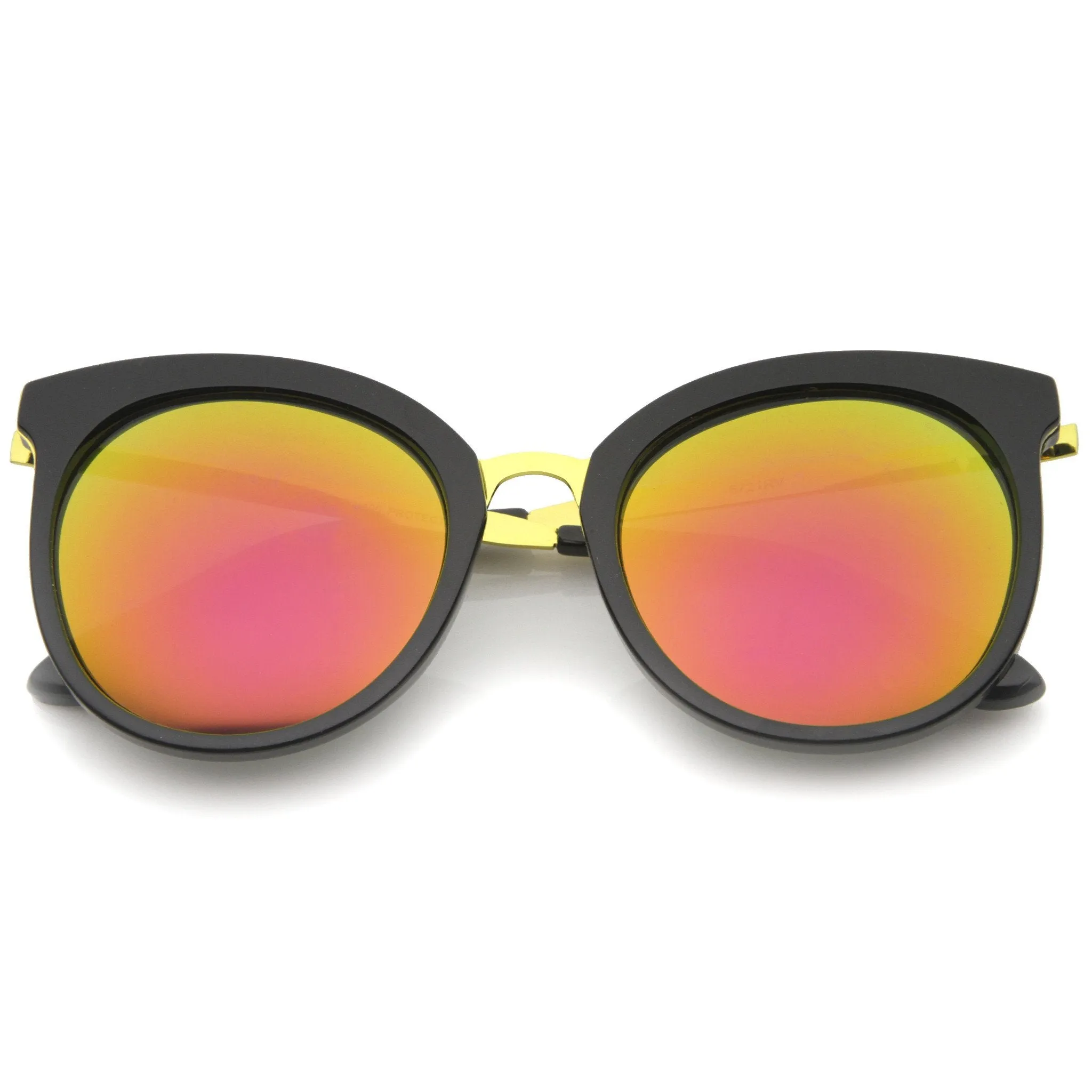 Women's Oversize Cat Eye Mirrored Lens Round Sunglasses A229 sold by ZeroUV