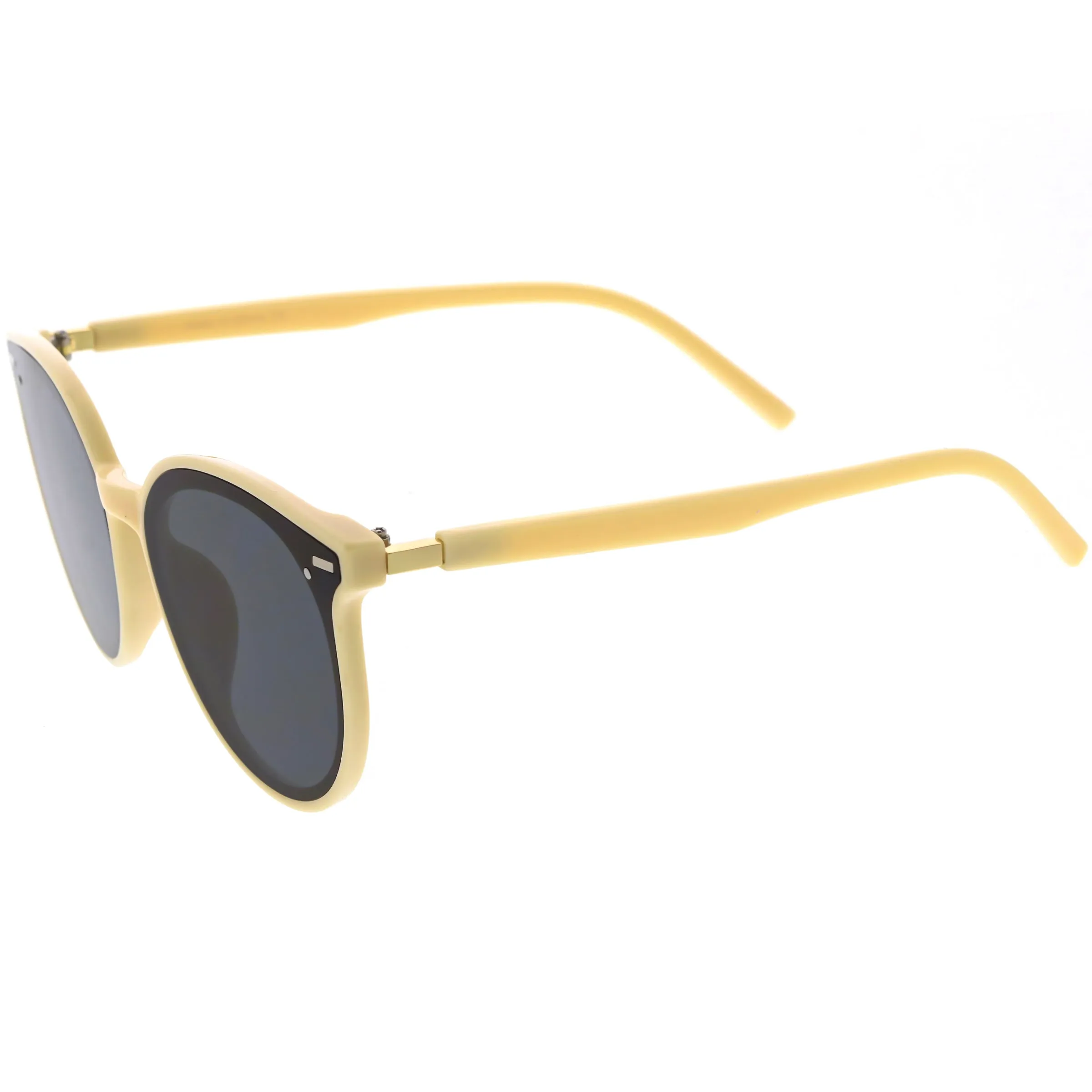 Classy Neutral Colored Lens Horn Rimmed Cat Eye Sunglasses D117 sold by ZeroUV product image thumbnail 5