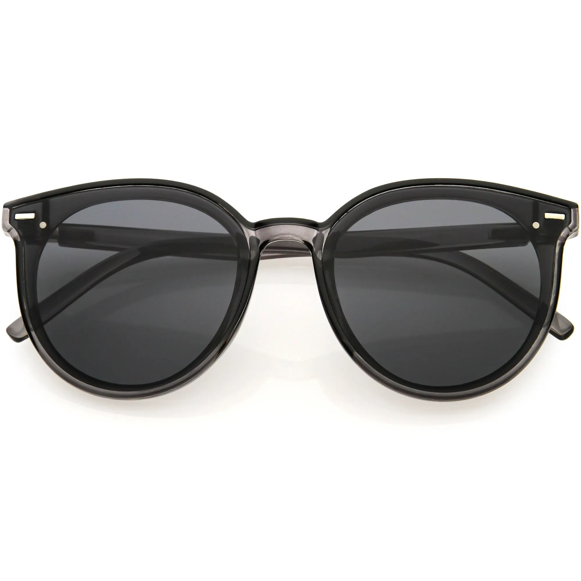 Classy Neutral Colored Lens Horn Rimmed Cat Eye Sunglasses D117 sold by ZeroUV