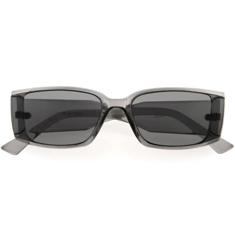 Sporty Chic Neutral Colored Lens Rectangle Sunglasses D275 sold by ZeroUV