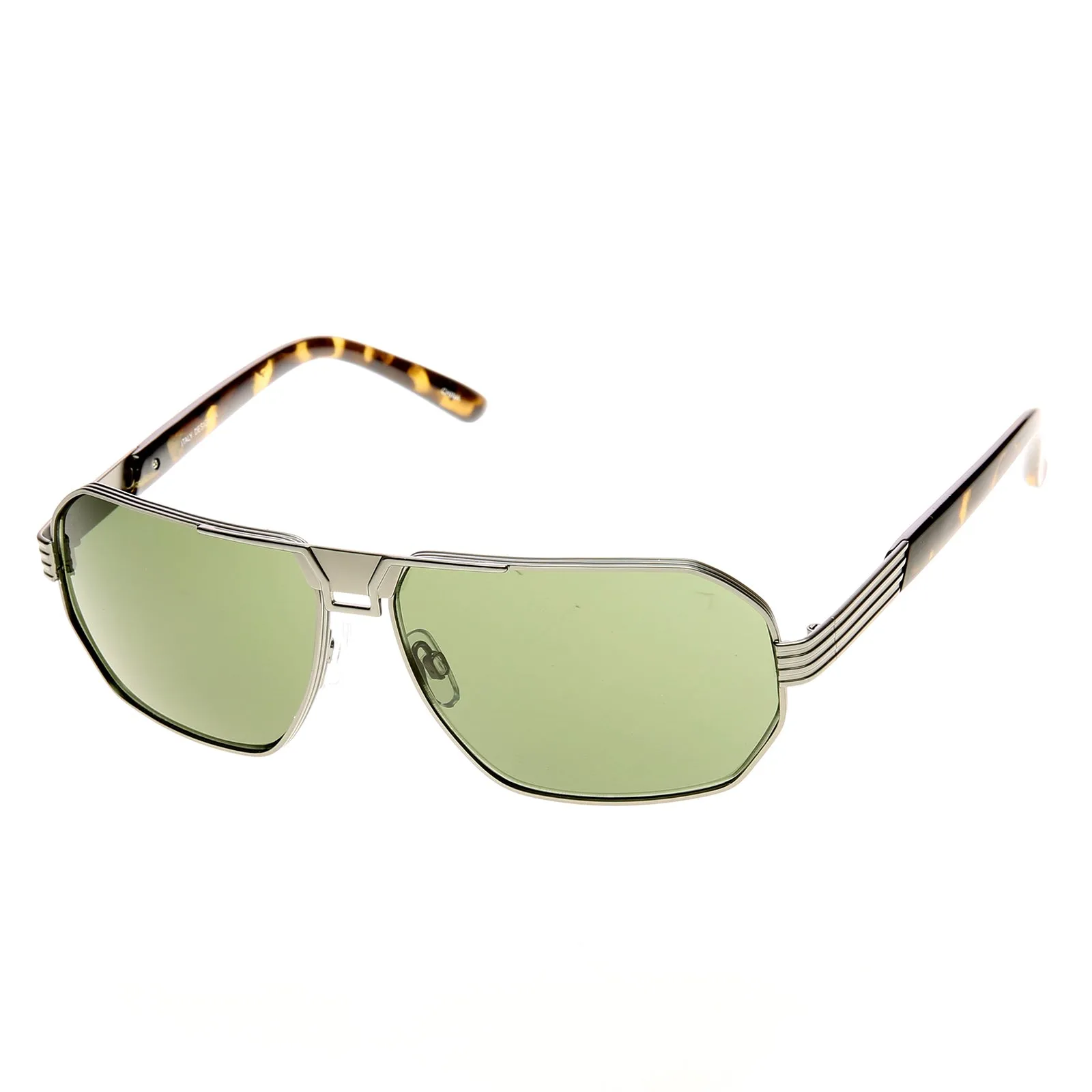 Mens Optical Quality Premium Square Metal Aviator Sunglasses 8364 sold by ZeroUV product image thumbnail 2