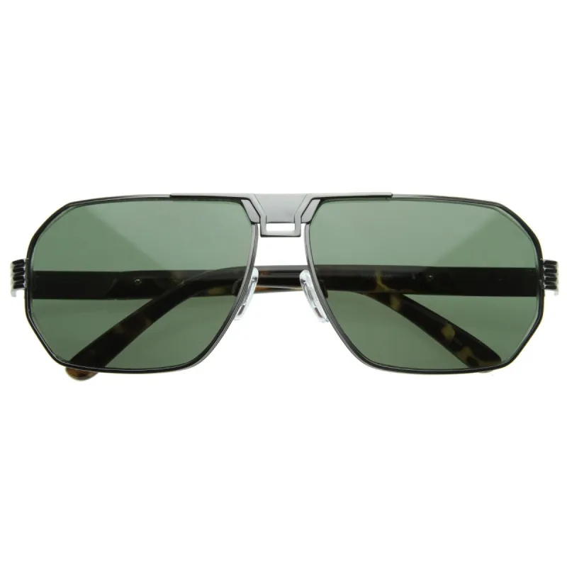Mens Optical Quality Premium Square Metal Aviator Sunglasses 8364 sold by ZeroUV