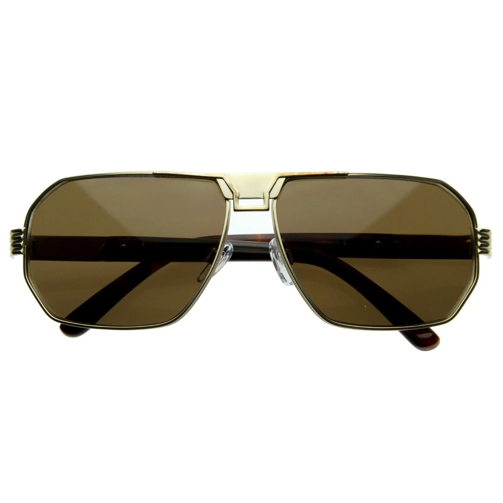 Mens Optical Quality Premium Square Metal Aviator Sunglasses 8364 sold by ZeroUV product image thumbnail 3
