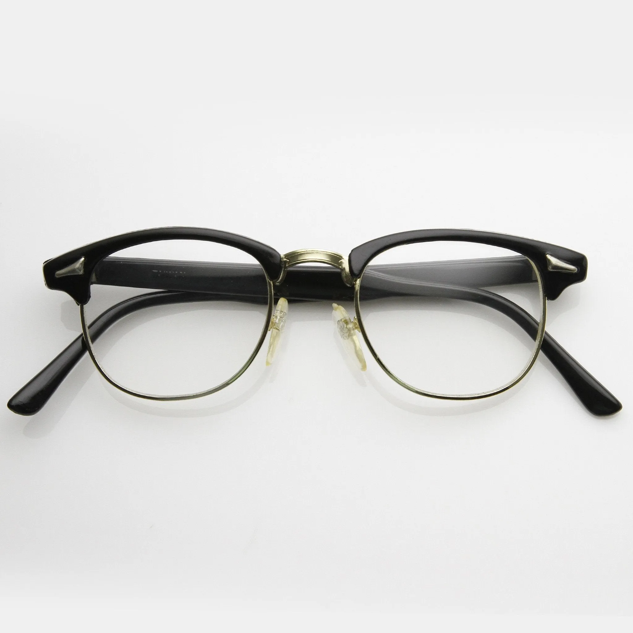Vintage Thin Horned Rim Half Frame Glasses 7208 sold by ZeroUV