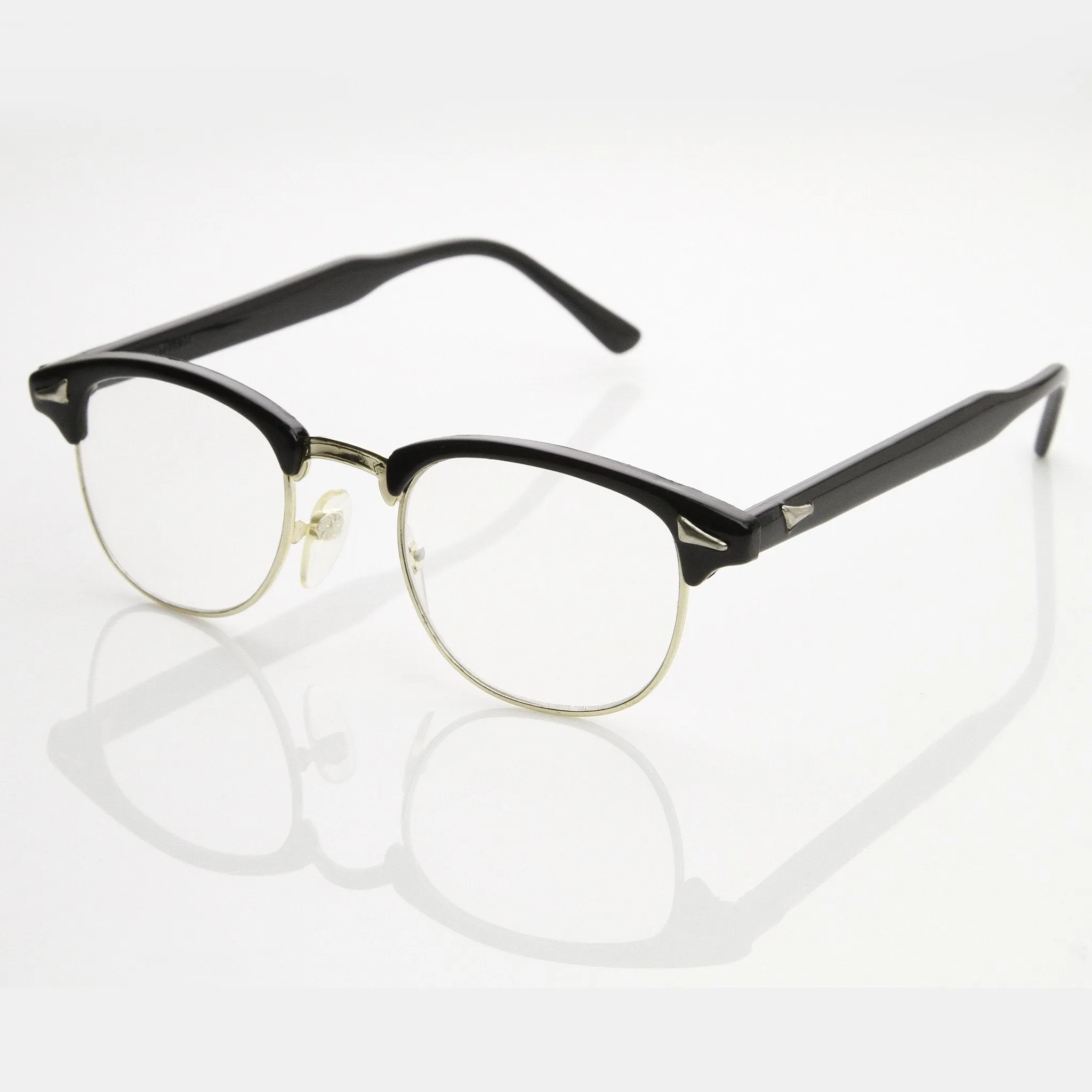 Vintage Thin Horned Rim Half Frame Glasses 7208 sold by ZeroUV product image thumbnail 2