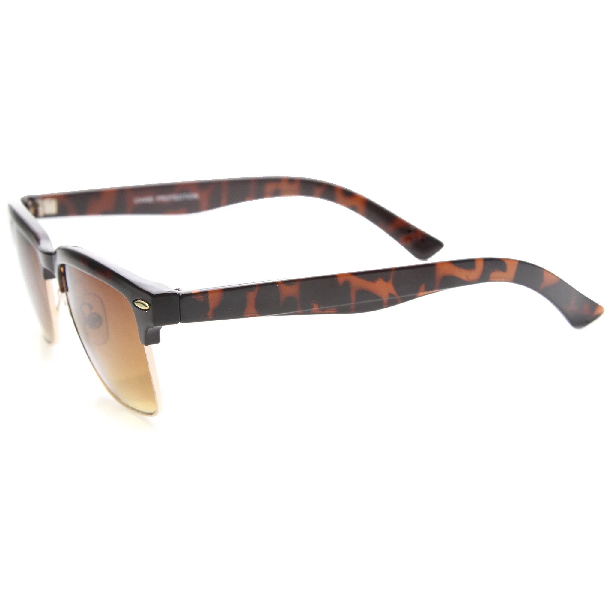 Vintage Half Frame Indie Horned Rim Sunglasses A016 sold by ZeroUV product image thumbnail 3