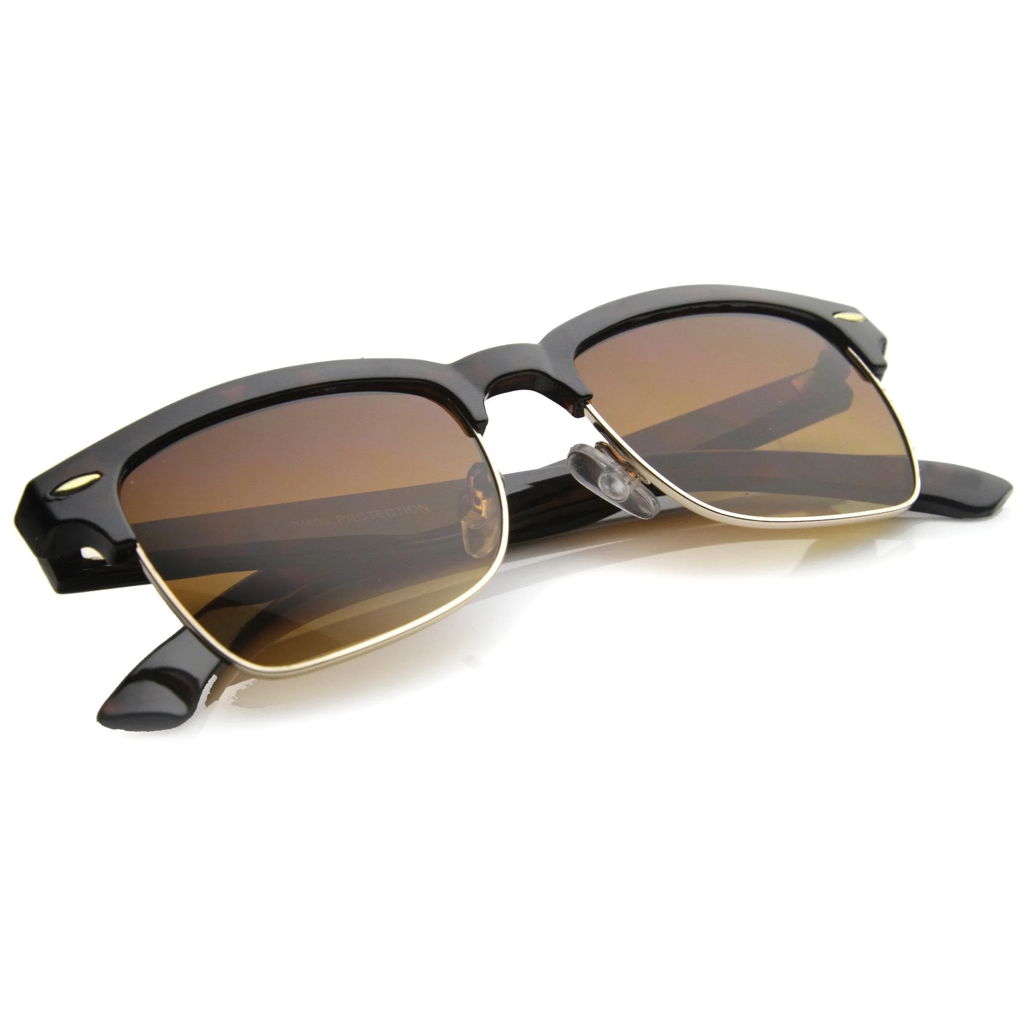 Vintage Half Frame Indie Horned Rim Sunglasses A016 sold by ZeroUV product image thumbnail 4