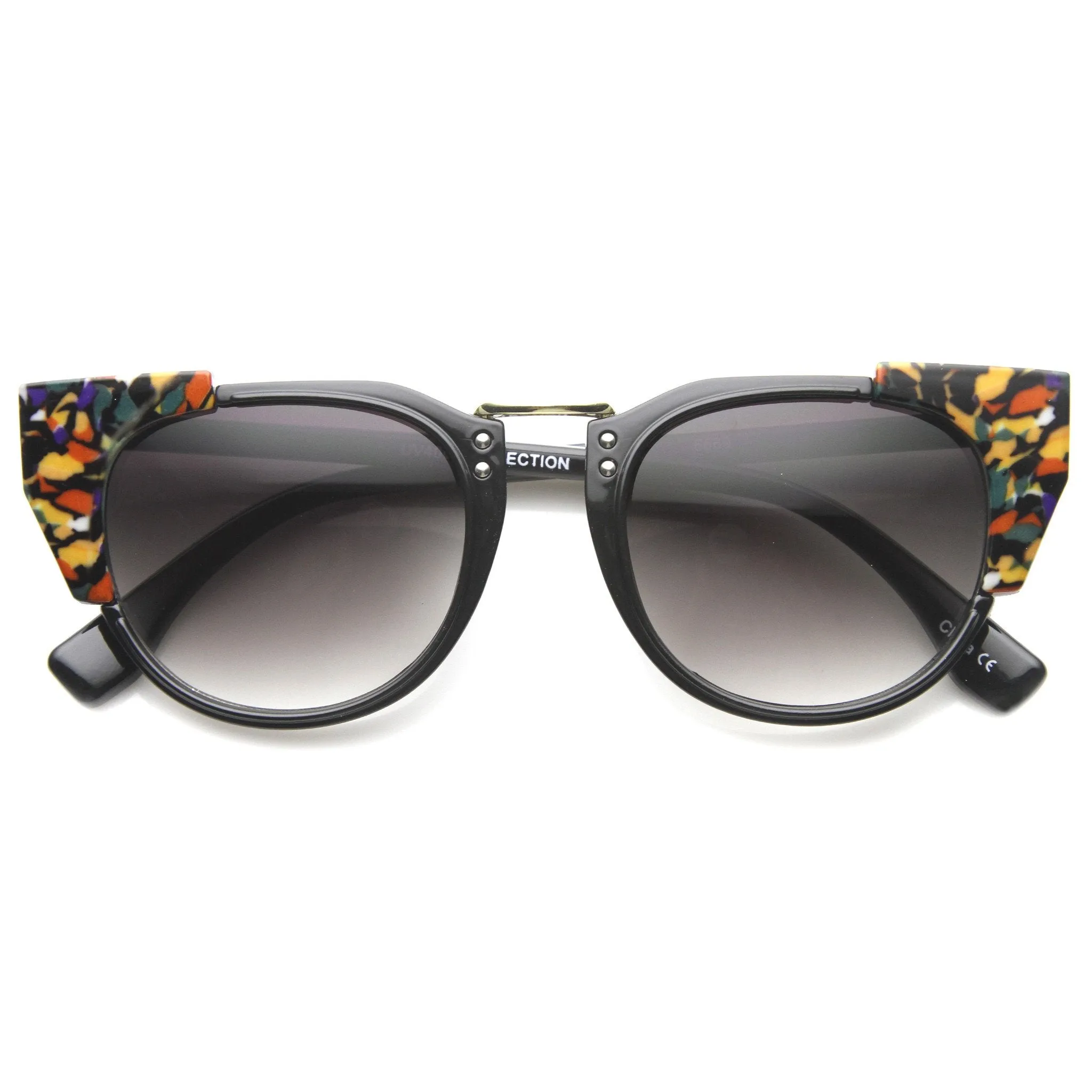 Women's Indie Flat Top Cat Eye Pattern Sunglasses 9986 sold by ZeroUV