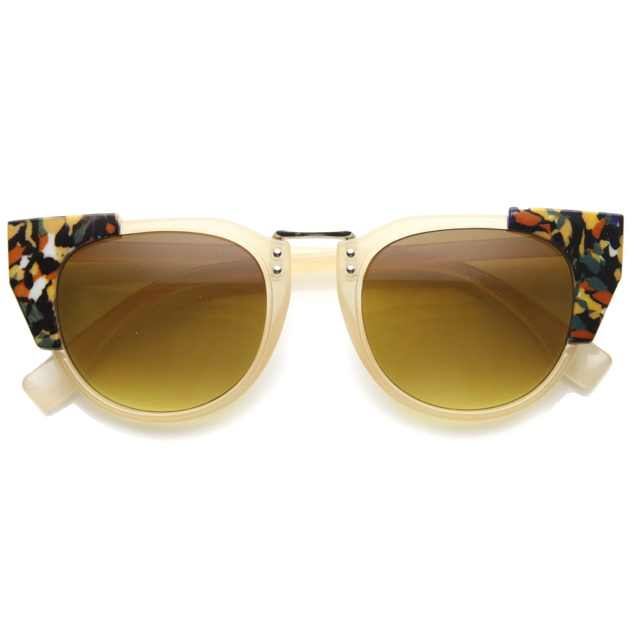 Women's Indie Flat Top Cat Eye Pattern Sunglasses 9986 sold by ZeroUV product image thumbnail 5
