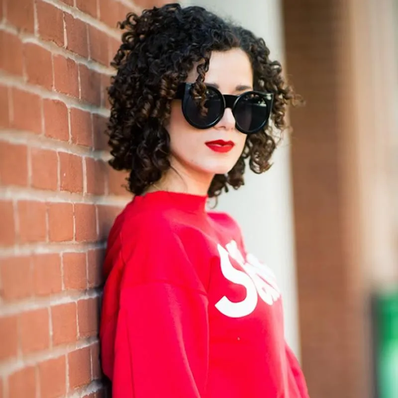 Women's Designer Super Bold Round Cat Eye Sunglasses sold by ZeroUV product image thumbnail 5