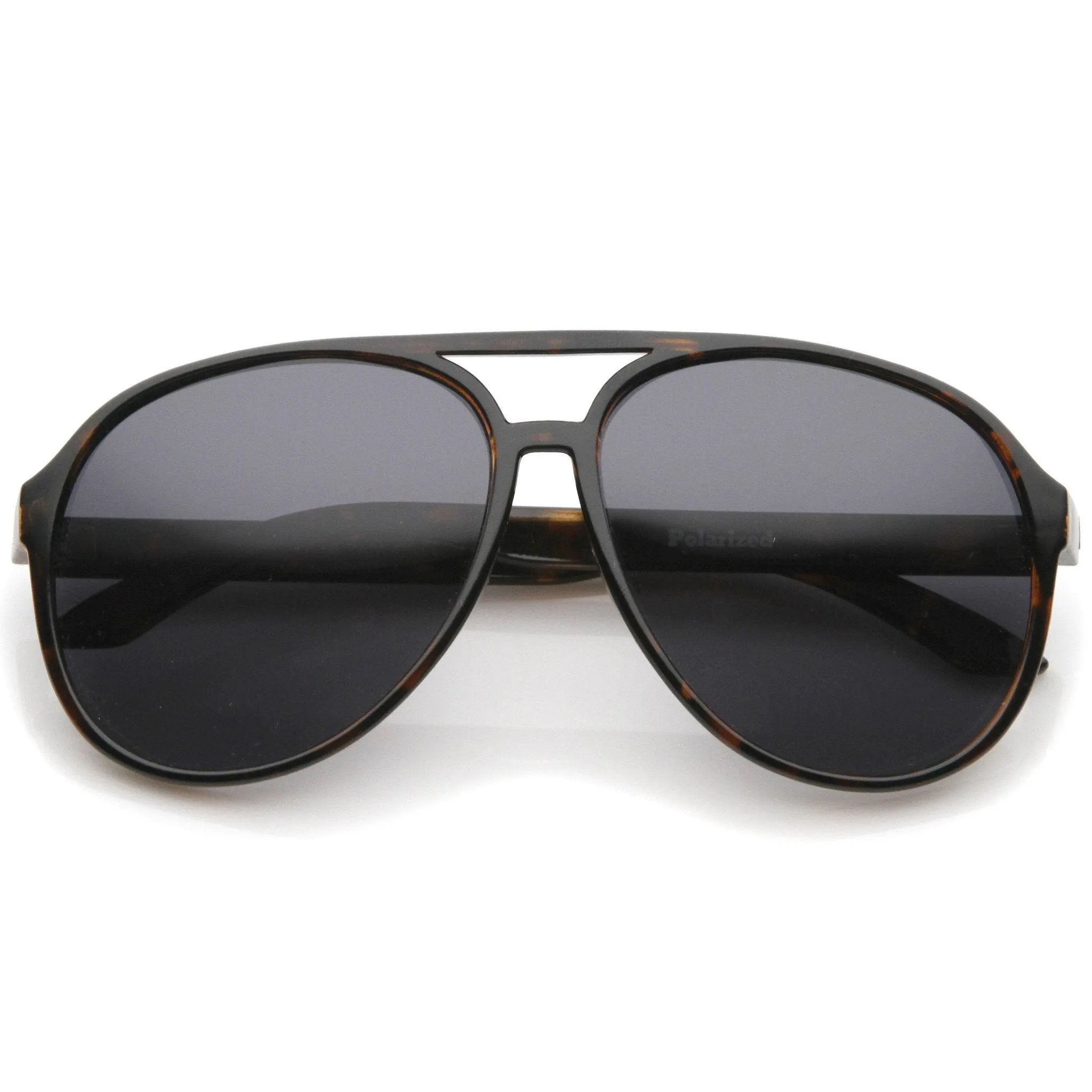 Retro 1980's Fashion Plastic Aviator Polarized Lens Sunglasses 6119 sold by ZeroUV product image thumbnail 4