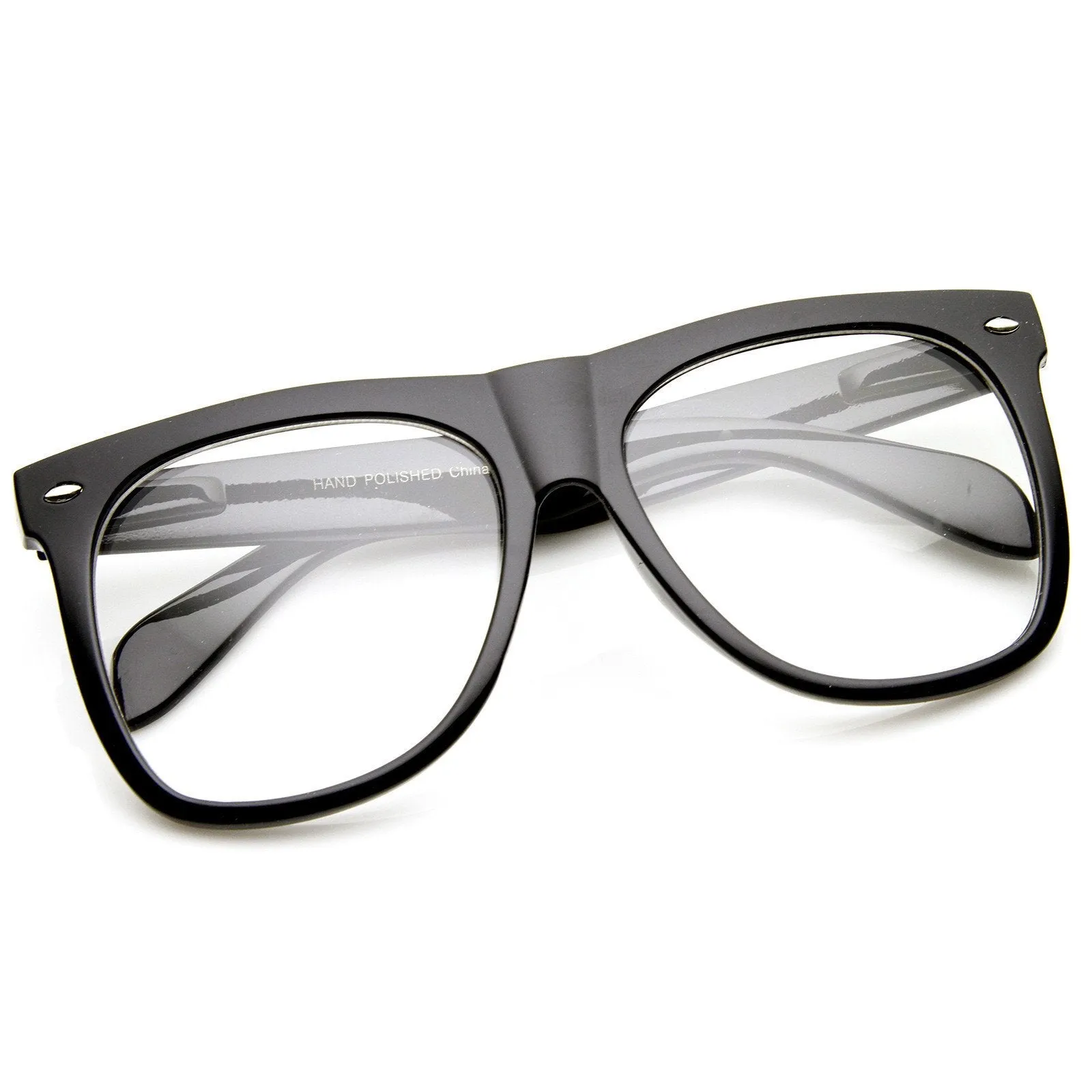Oversize Hipster Indie Nerd Fashion Clear Lens Horned Rim Glasses 8900 sold by ZeroUV product image thumbnail 4