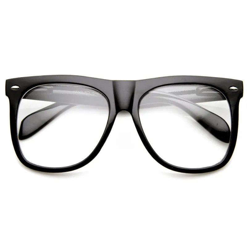 Oversize Hipster Indie Nerd Fashion Clear Lens Horned Rim Glasses 8900 sold by ZeroUV