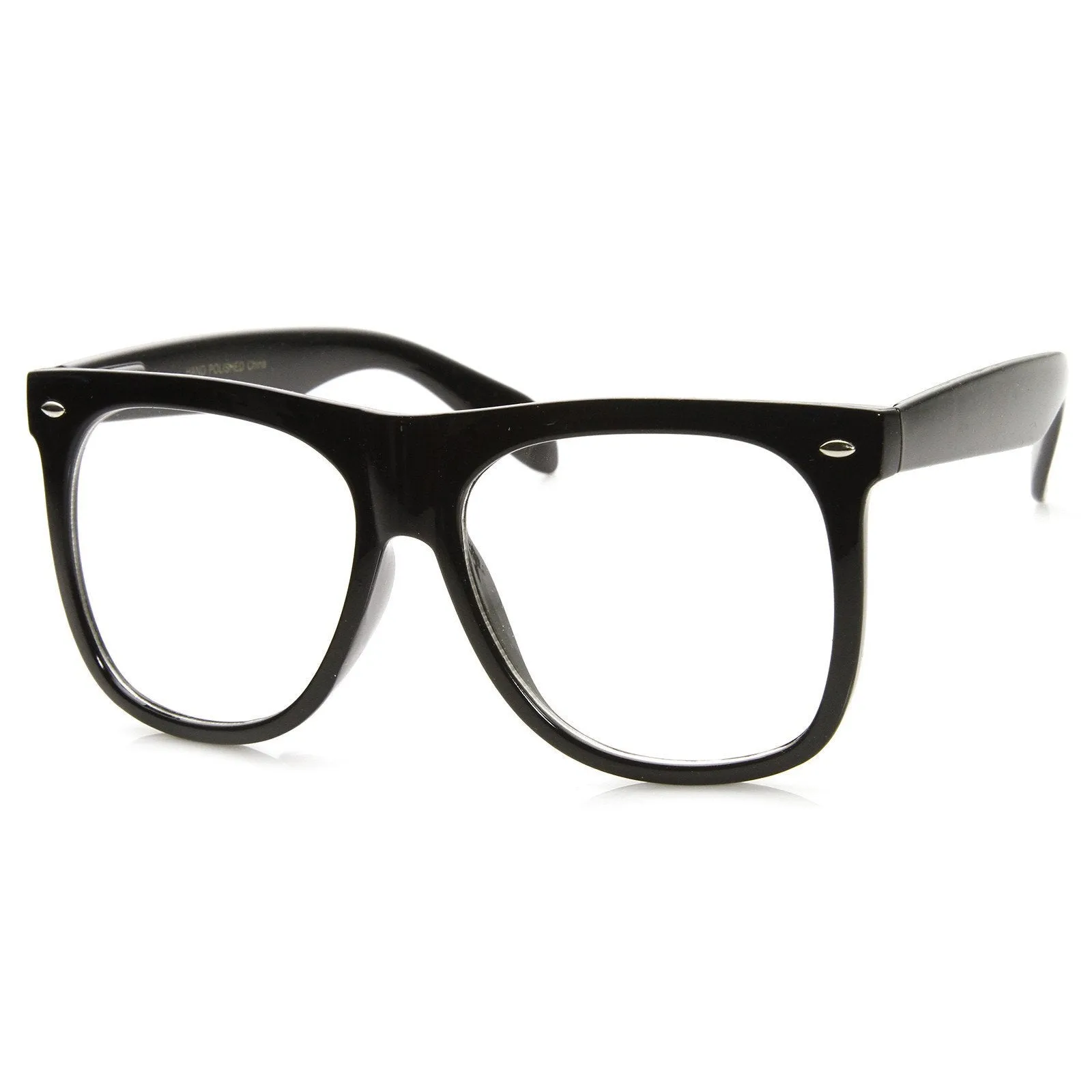 Oversize Hipster Indie Nerd Fashion Clear Lens Horned Rim Glasses 8900 sold by ZeroUV product image thumbnail 2