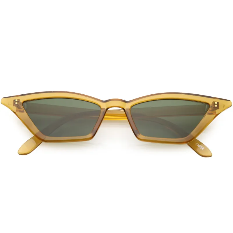 Retro Thin Neutral Colored Lens Cat Eye Sunglasses C734 sold by ZeroUV