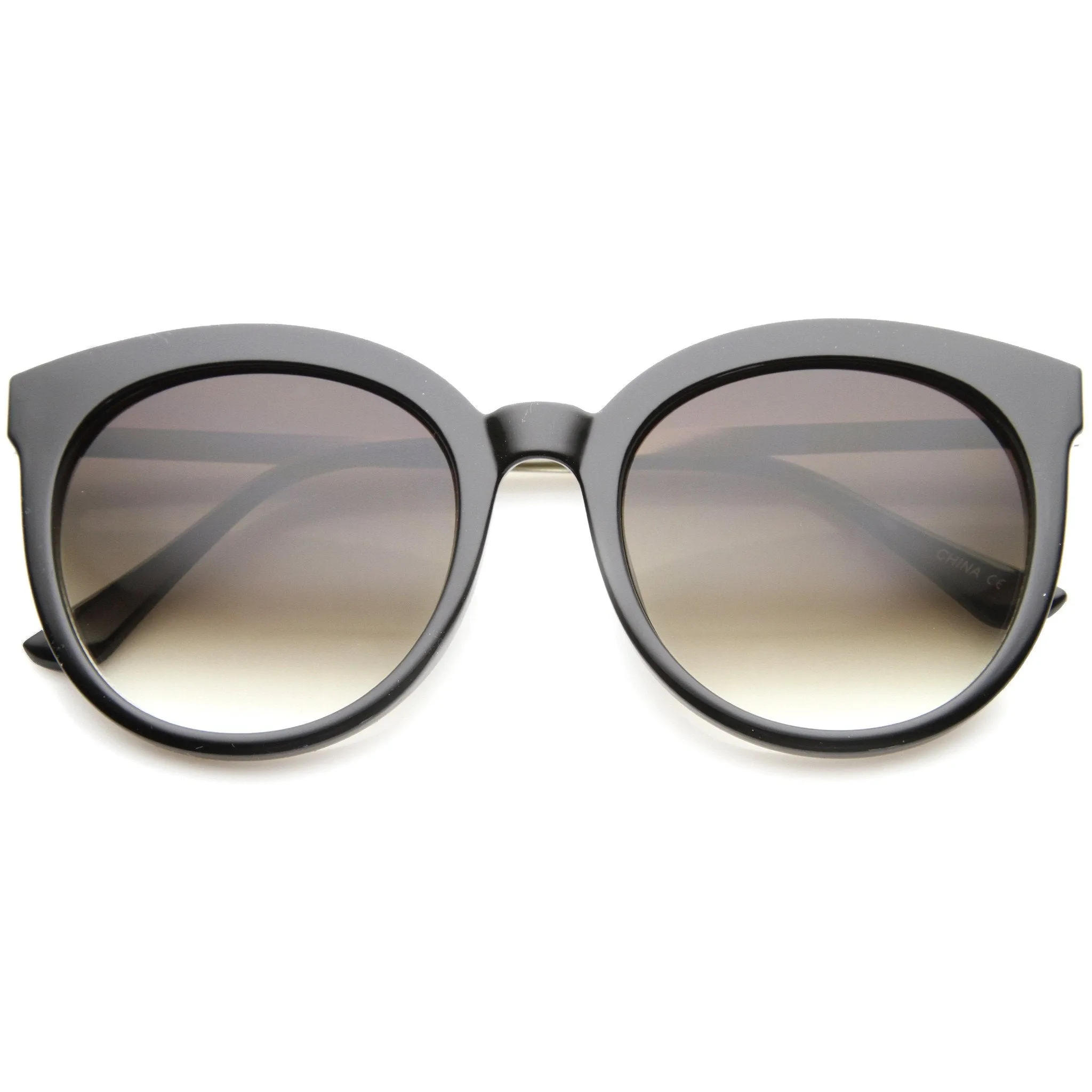 Oversize Round Metal Temple Cat Eye Sunglasses A097 sold by ZeroUV product image thumbnail 5