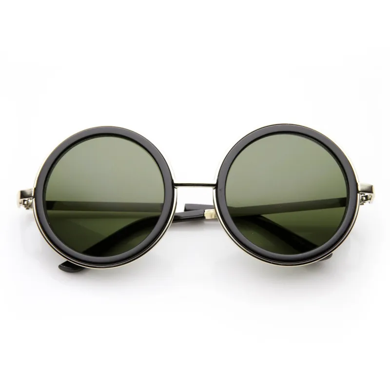 Vintage Inspired Steampunk Round Studio Cover Sunglasses 9629 sold by ZeroUV