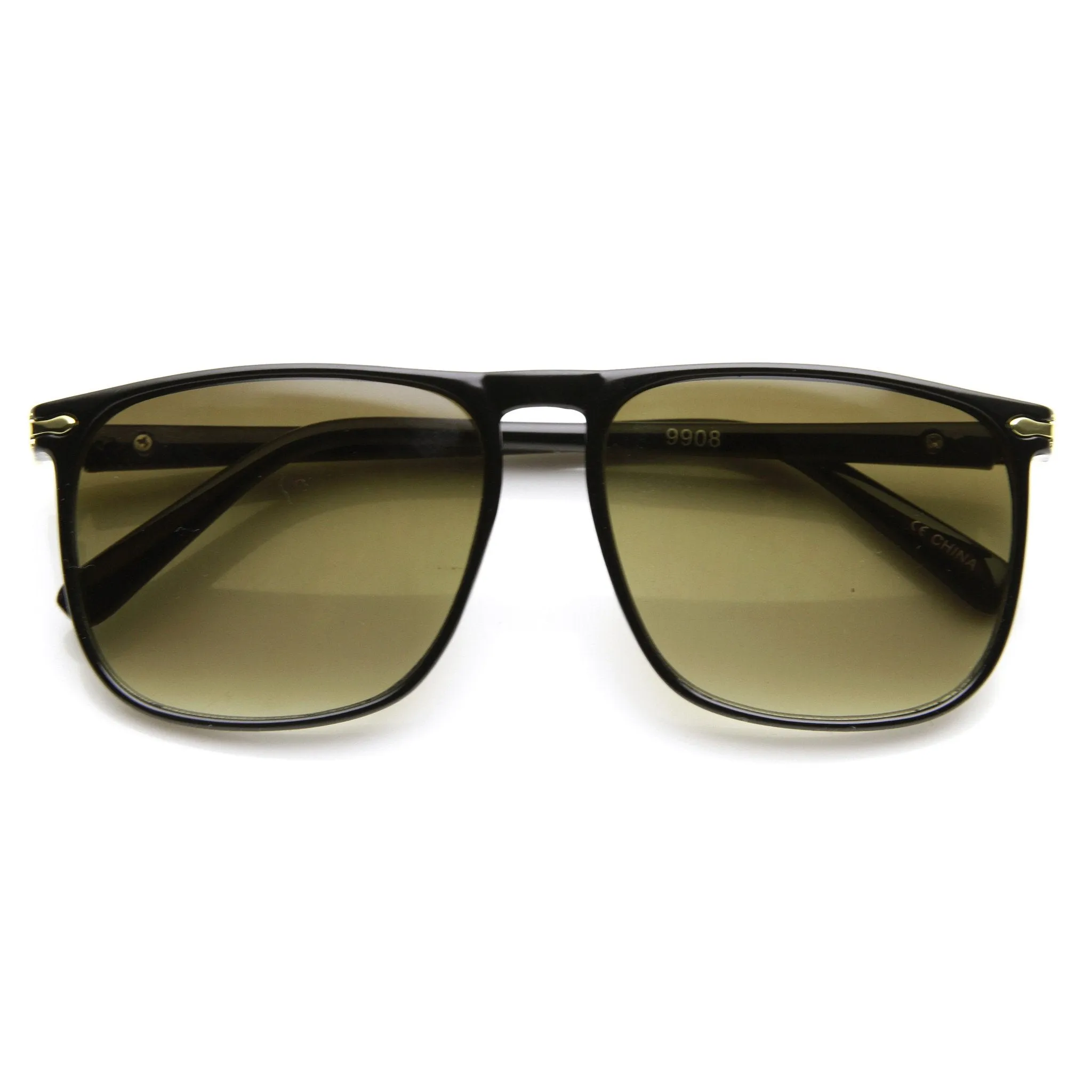 Vintage Inspired Dapper Flat Top Square Aviator Sunglasses 9484 sold by ZeroUV product image thumbnail 3