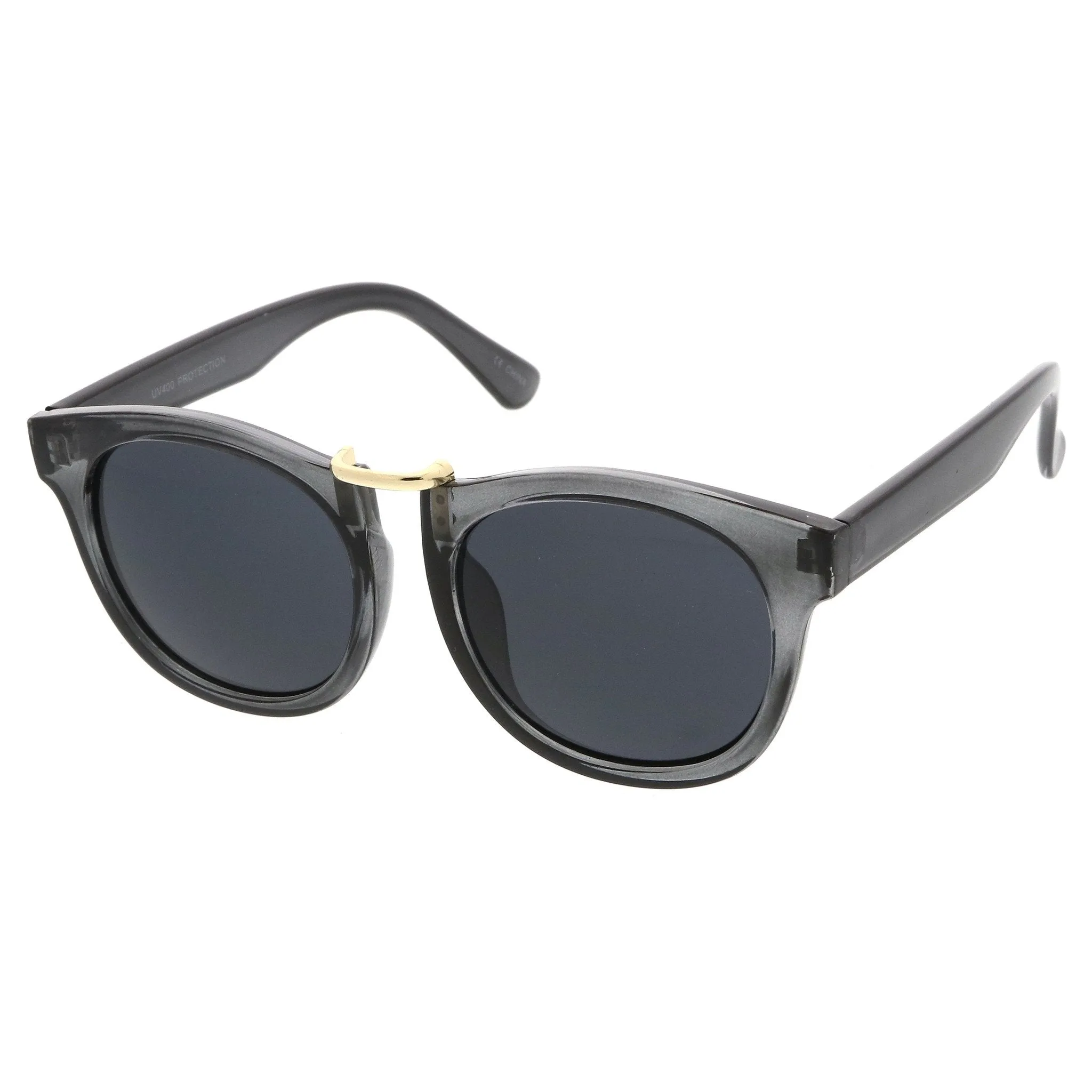 Retro Dapper Euro Horned Rim Sunglasses A741 sold by ZeroUV product image thumbnail 2