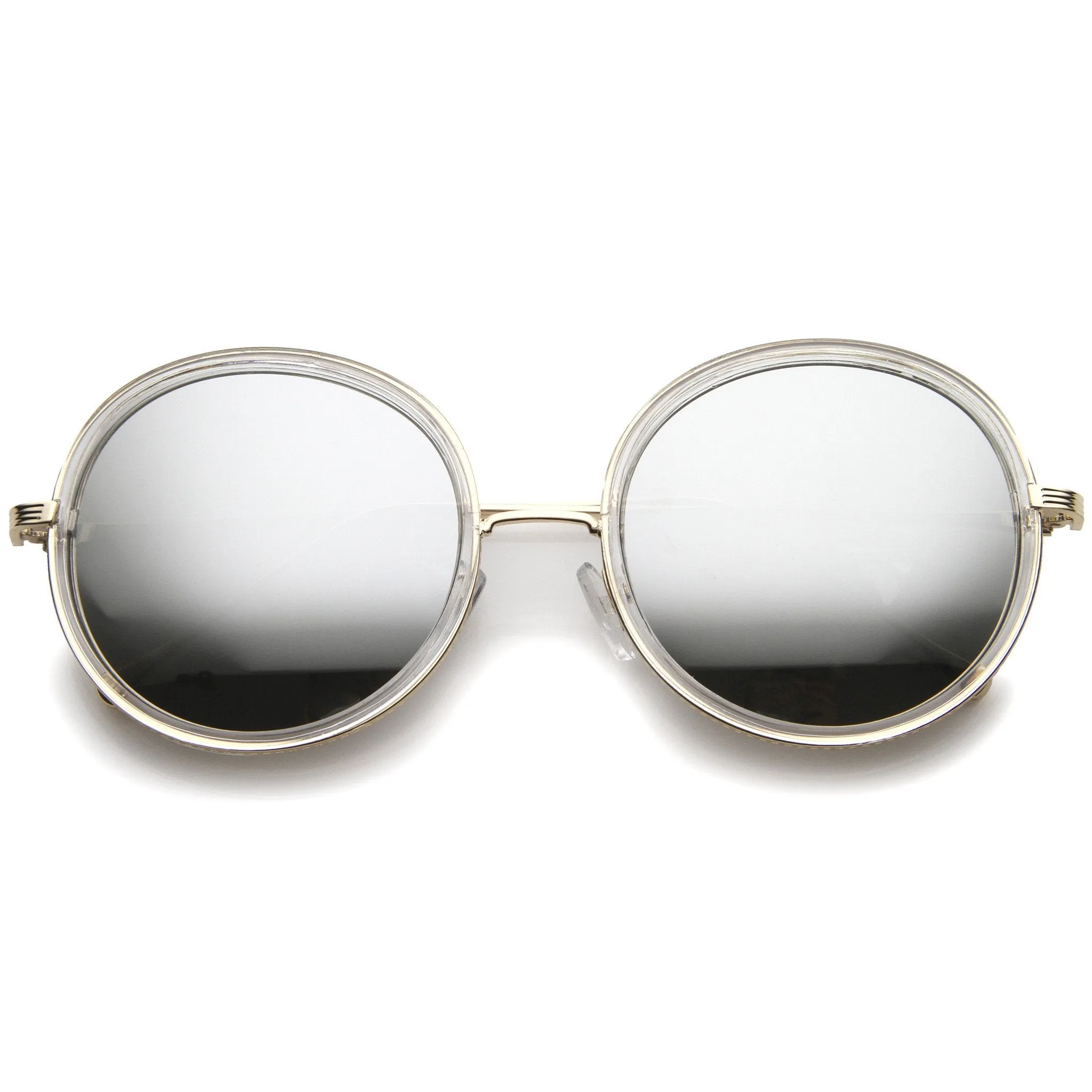 Women's Round Retro Color Mirror Lens Sunglasses A148 sold by ZeroUV product image thumbnail 3