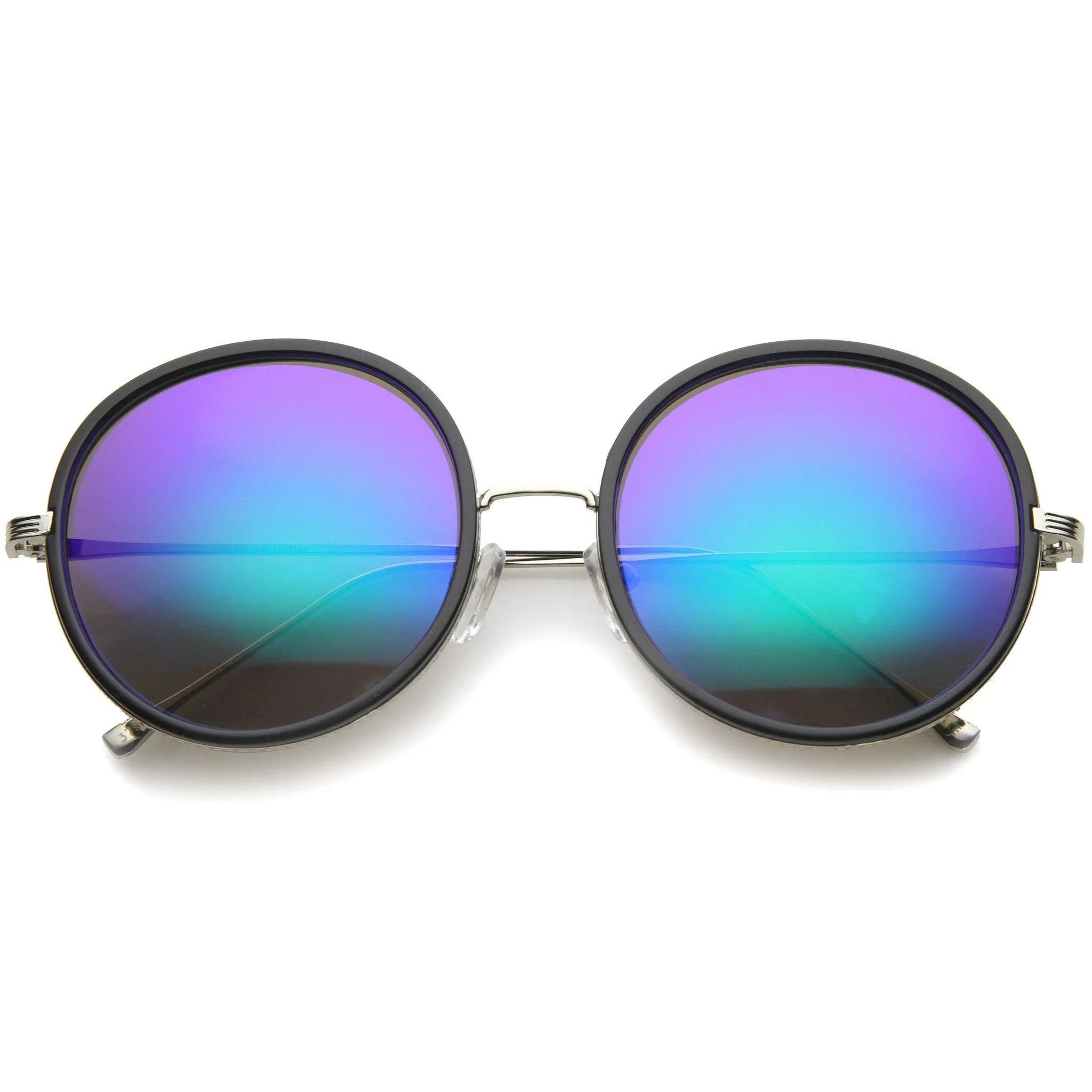 Women's Round Retro Color Mirror Lens Sunglasses A148 sold by ZeroUV