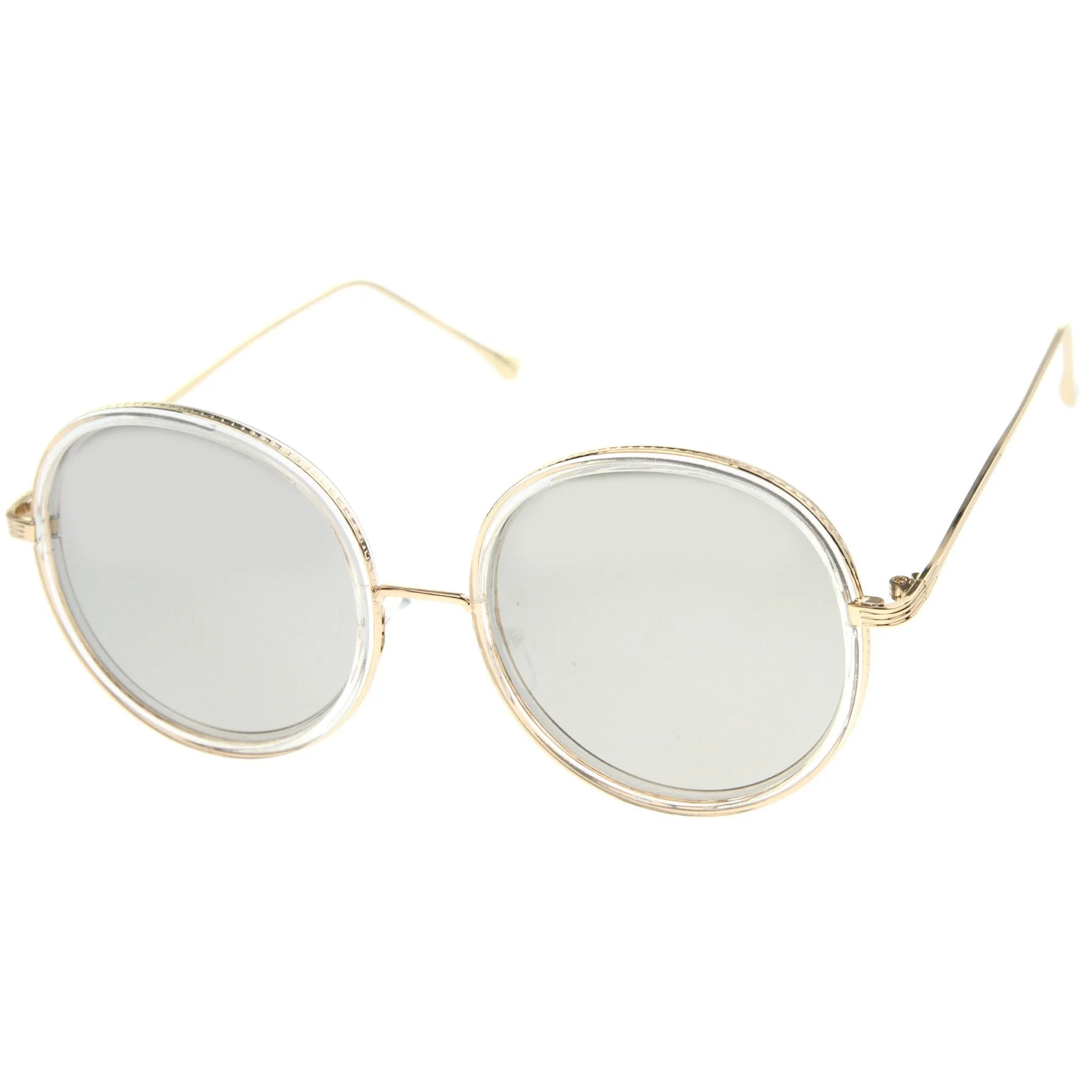 Women's Round Retro Color Mirror Lens Sunglasses A148 sold by ZeroUV product image thumbnail 4