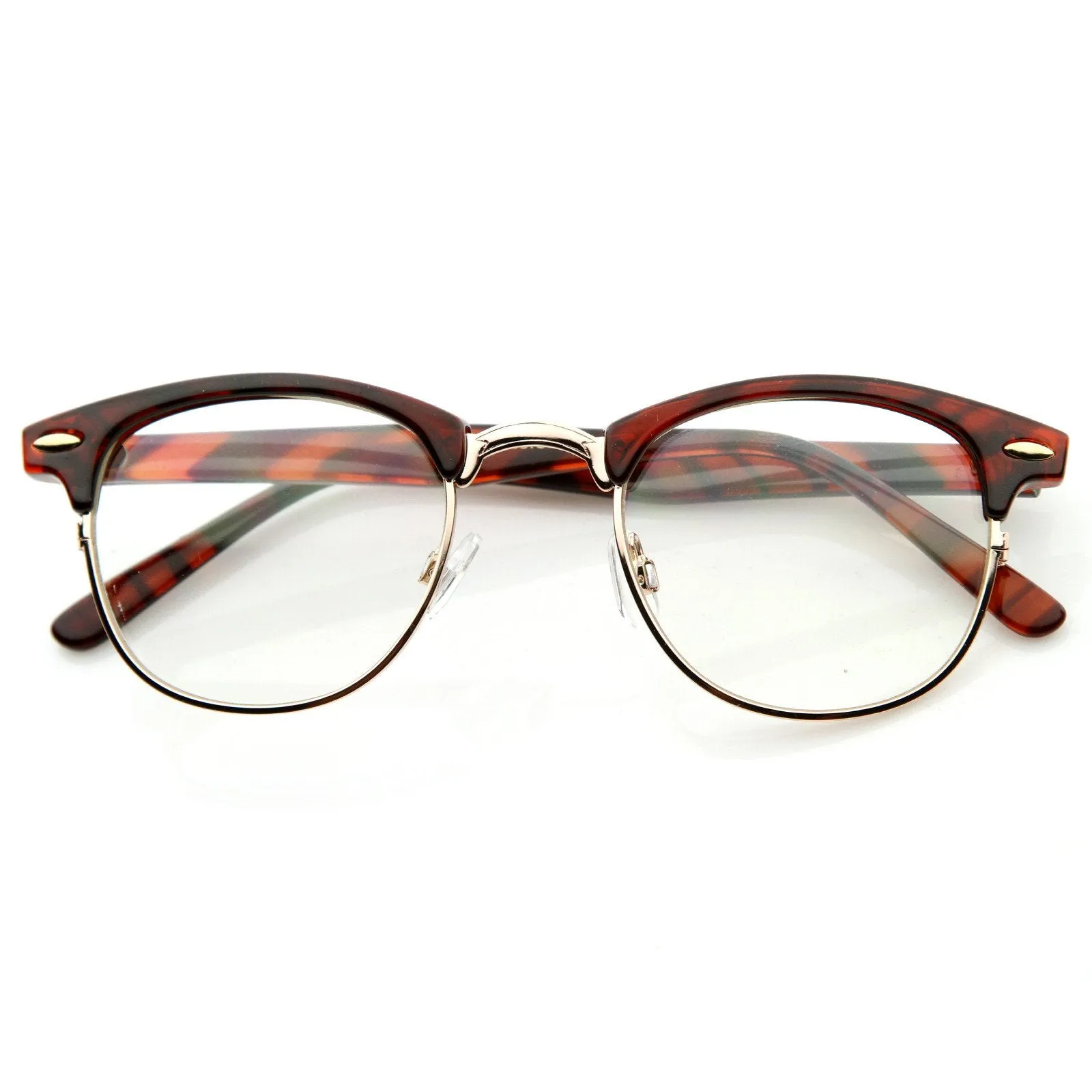 Vintage Optical RX Clear Lens Half Frame Glasses 2946 49mm sold by ZeroUV
