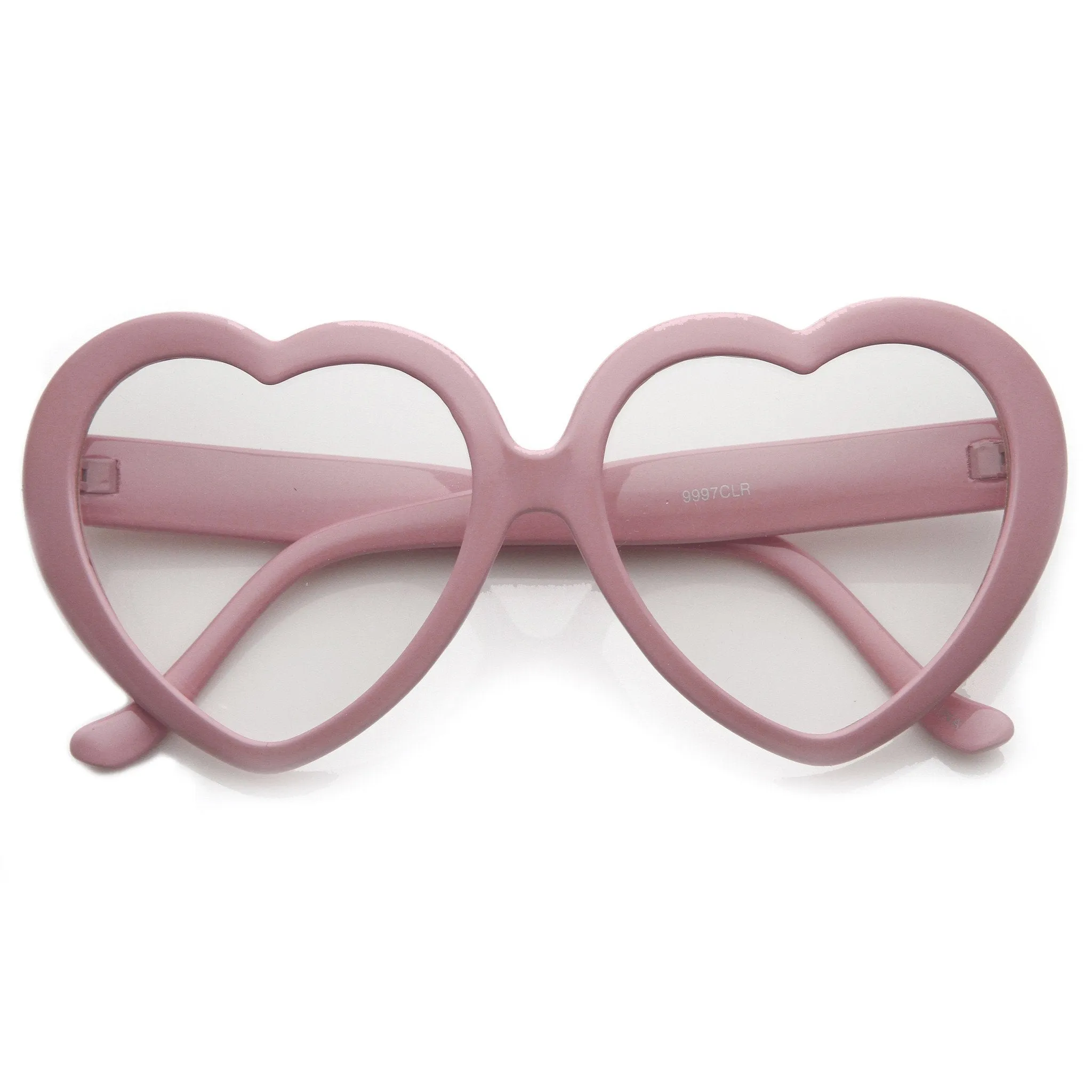 Cute Womens Dapper Oversize Heart Shape Clear Lens Glasses 9219 sold by ZeroUV product image thumbnail 5