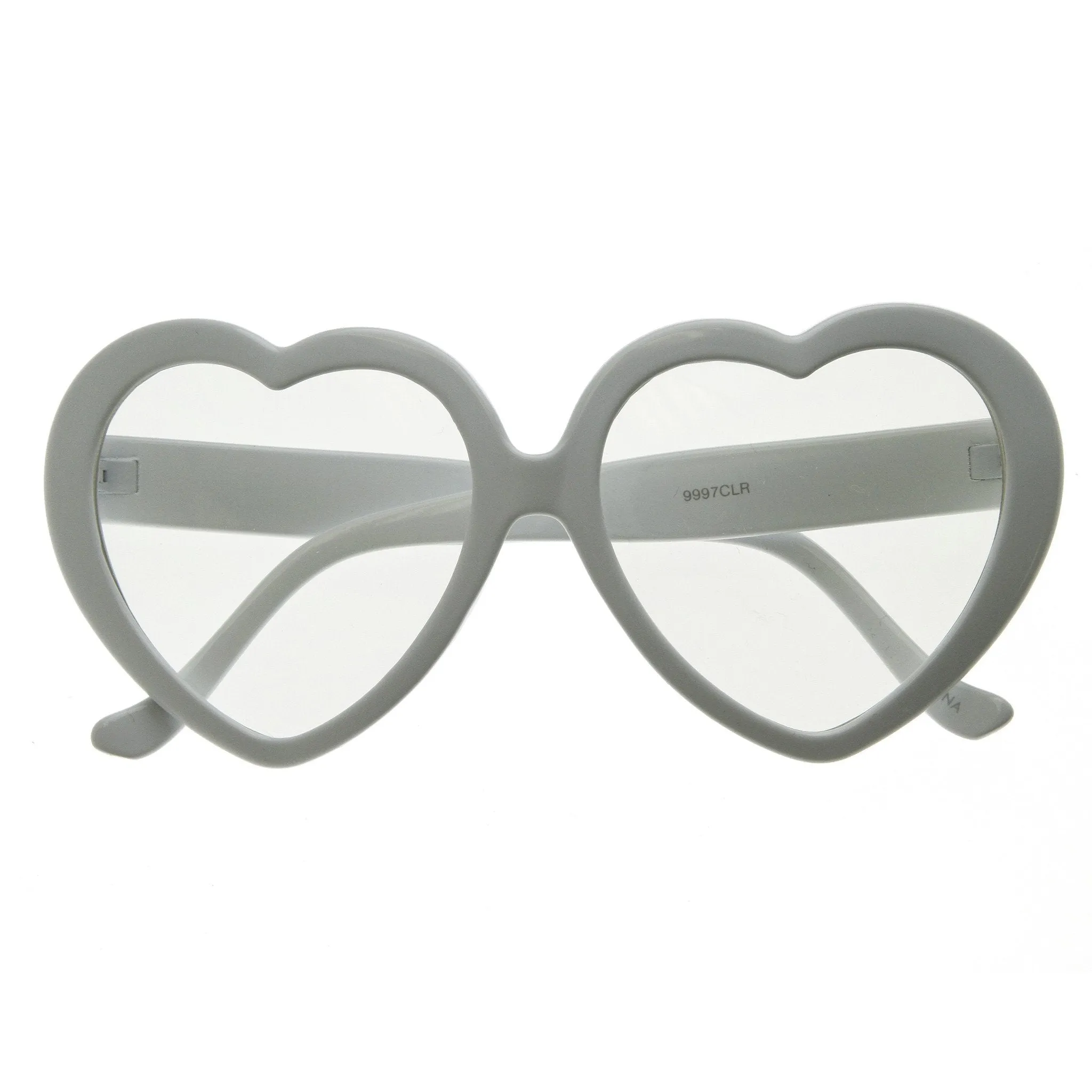 Cute Womens Dapper Oversize Heart Shape Clear Lens Glasses 9219 sold by ZeroUV