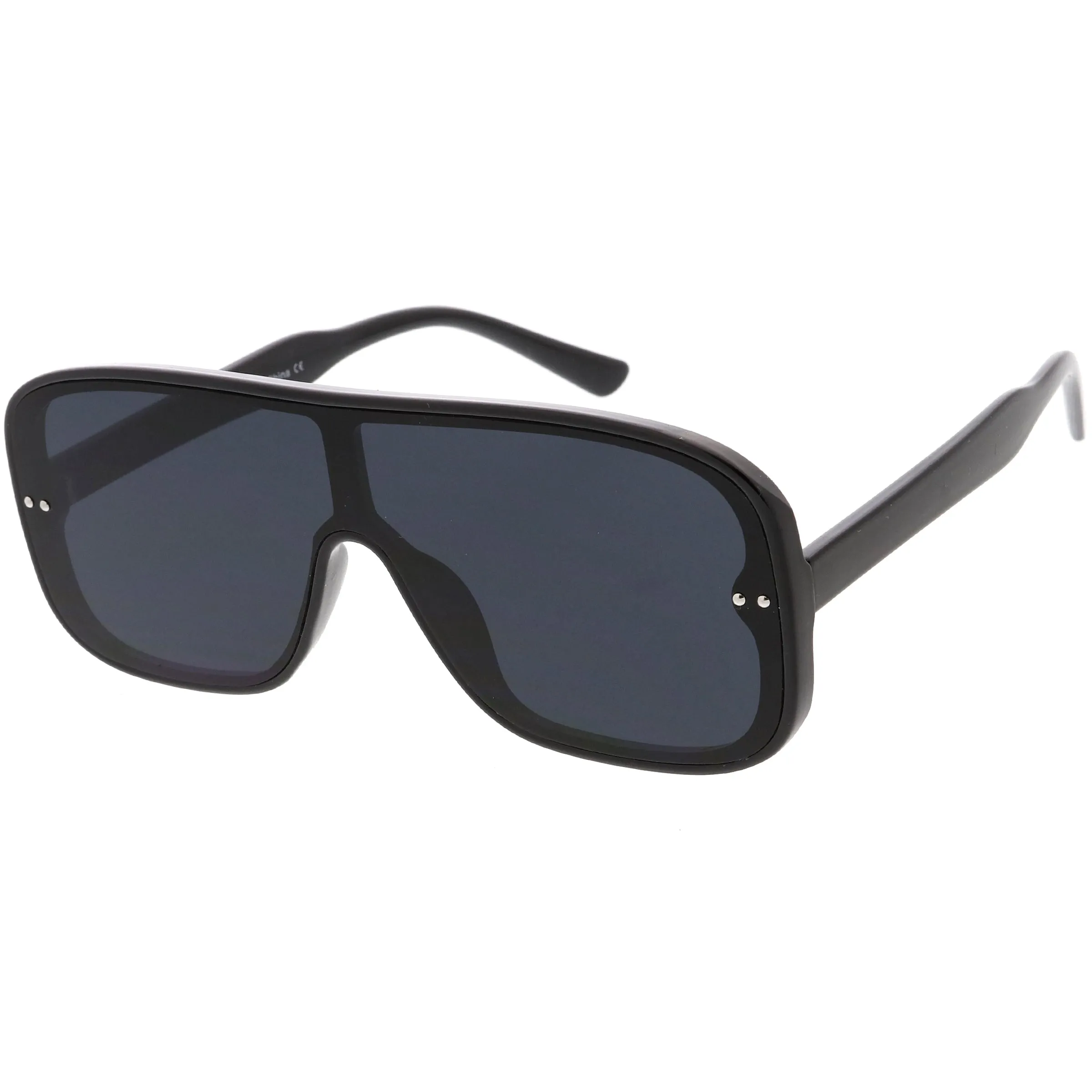 Oversize Retro Modern Disco Square Flat Lens Shield Sunglasses C988 sold by ZeroUV product image thumbnail 5
