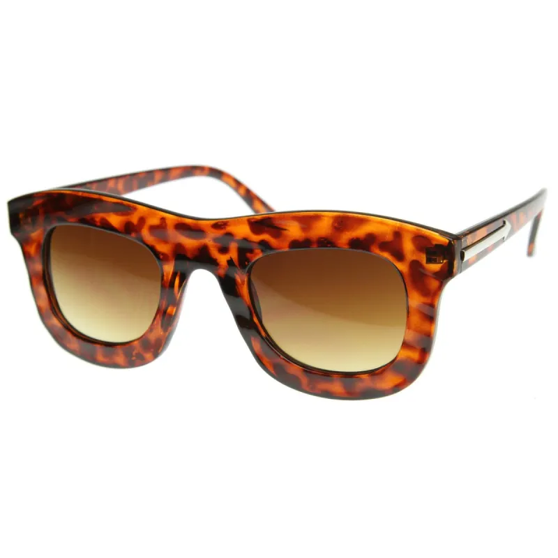 Oversize Thick Frame Designer Inspired Horned Rim Sunglasses 8519 sold by ZeroUV