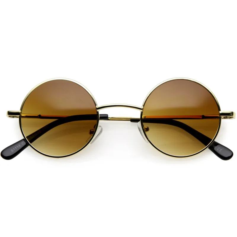 Retro Small Lennon Style Neutral Colored Lens Round Sunglasses 50mm C997 sold by ZeroUV