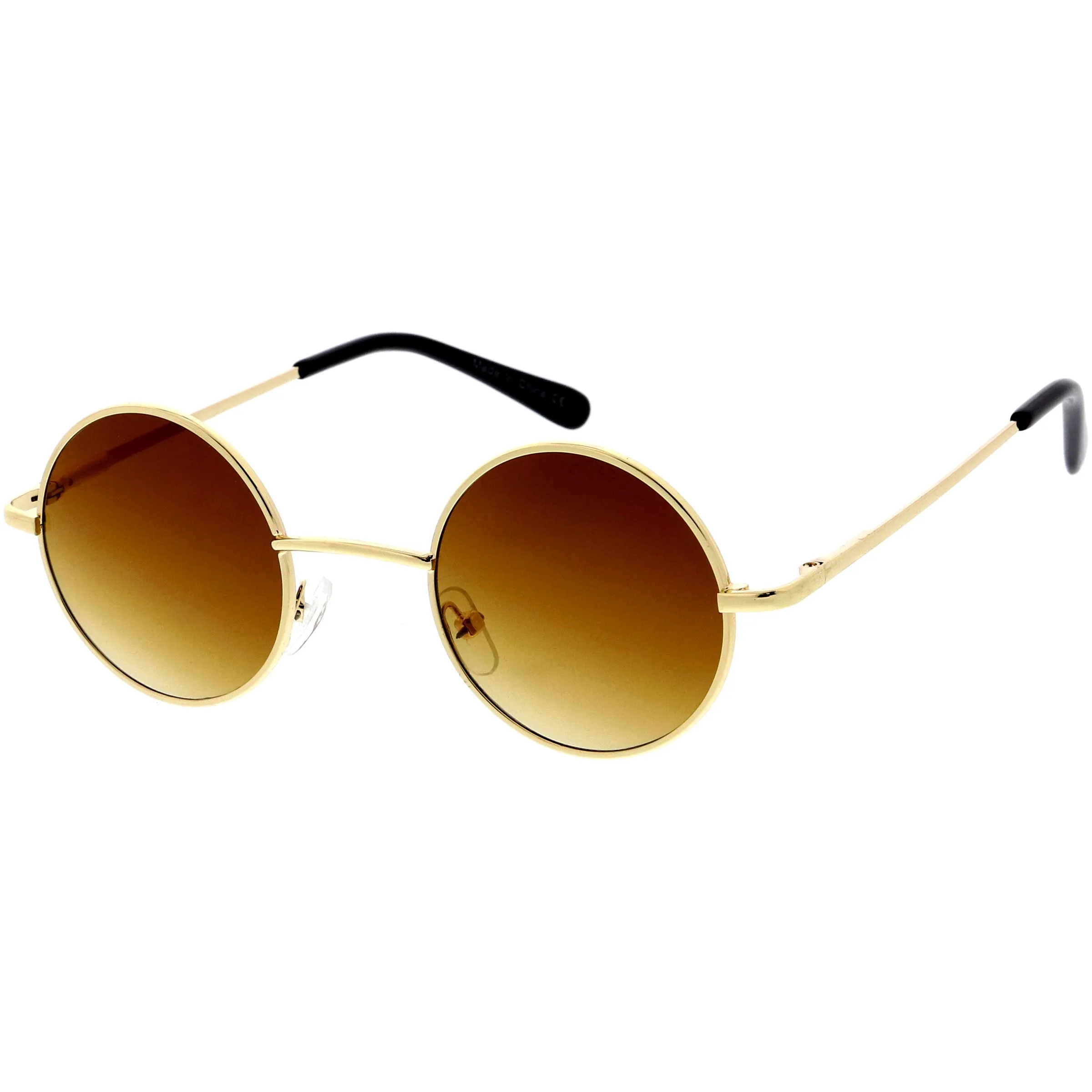 Retro Small Lennon Style Neutral Colored Lens Round Sunglasses 50mm C997 sold by ZeroUV product image thumbnail 2