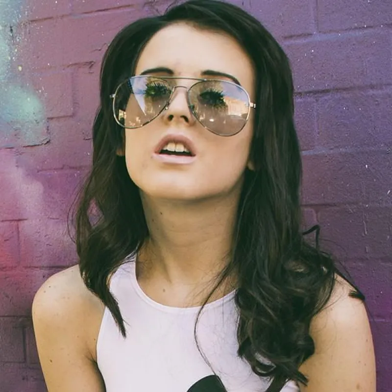 Retro Metal Photochromatic XDF Lenses Aviator Glasses sold by ZeroUV