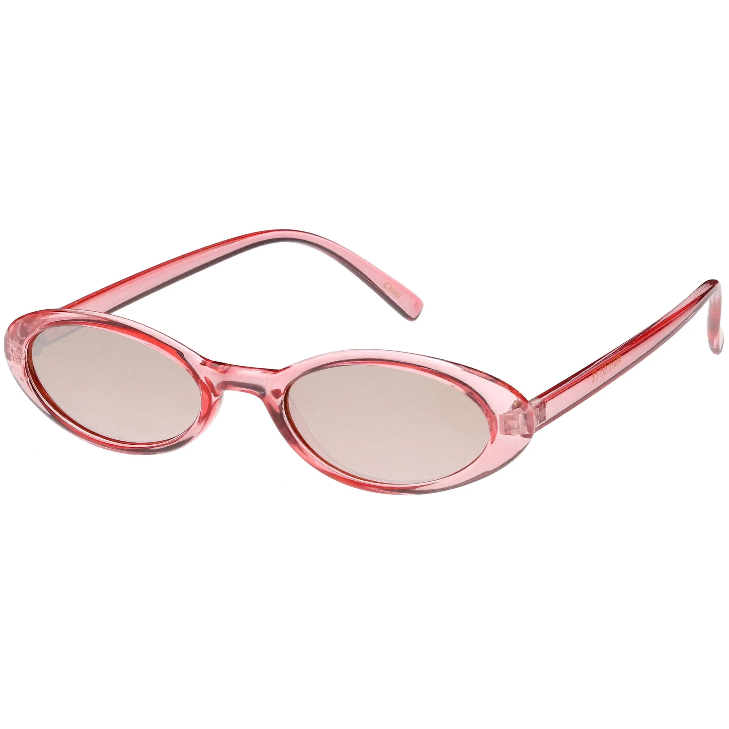 Small Retro 1990's Transparent Mirrored Lens Sunglasses C698 sold by ZeroUV product image thumbnail 4