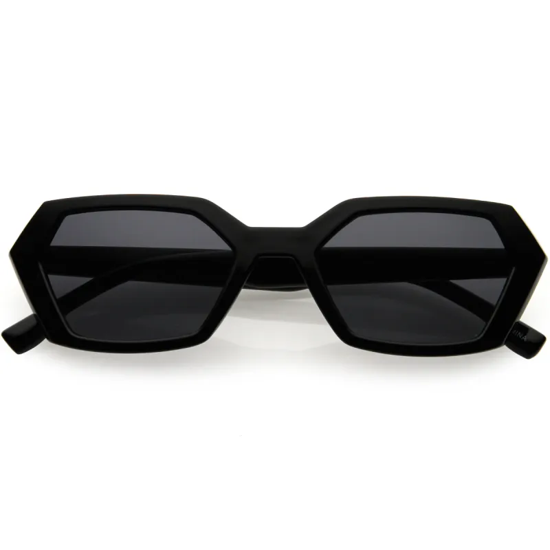Retro Fashion Neutral Colored Geometric Sunglasses D120 sold by ZeroUV