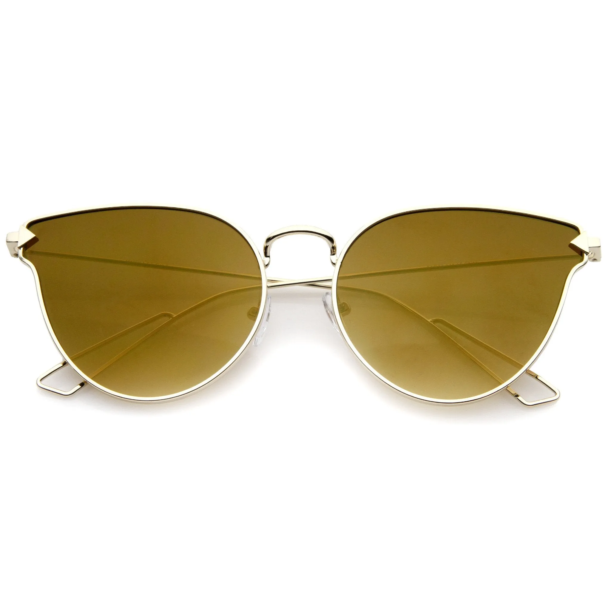 Women's Flat Lens Arrow Temple Cat Eye Sunglasses A804 sold by ZeroUV