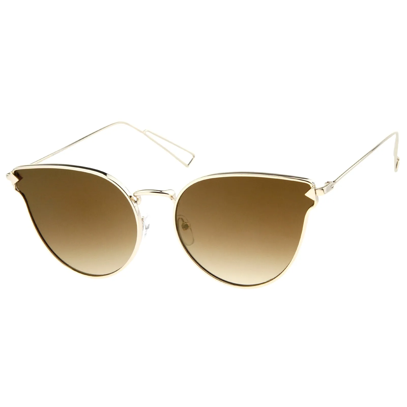 Women's Flat Lens Arrow Temple Cat Eye Sunglasses A804 sold by ZeroUV product image thumbnail 2