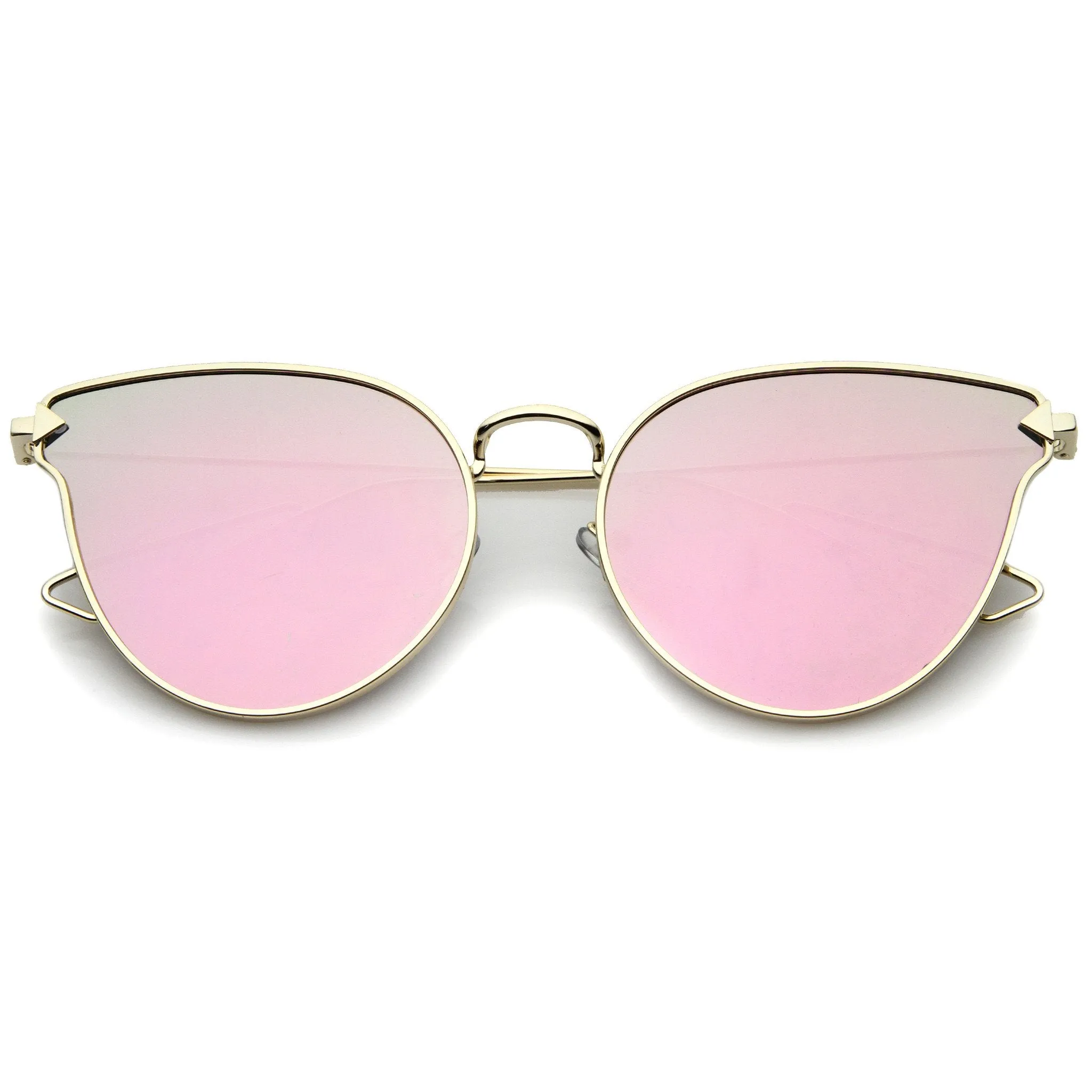 Women's Flat Lens Arrow Temple Cat Eye Sunglasses A804 sold by ZeroUV product image thumbnail 3