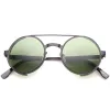 Retro Euro Steampunk Side Cover Round Metal Sunglasses A052 sold by ZeroUV