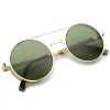 Retro Euro Steampunk Side Cover Round Metal Sunglasses A052 sold by ZeroUV