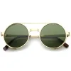 Retro Euro Steampunk Side Cover Round Metal Sunglasses A052 sold by ZeroUV