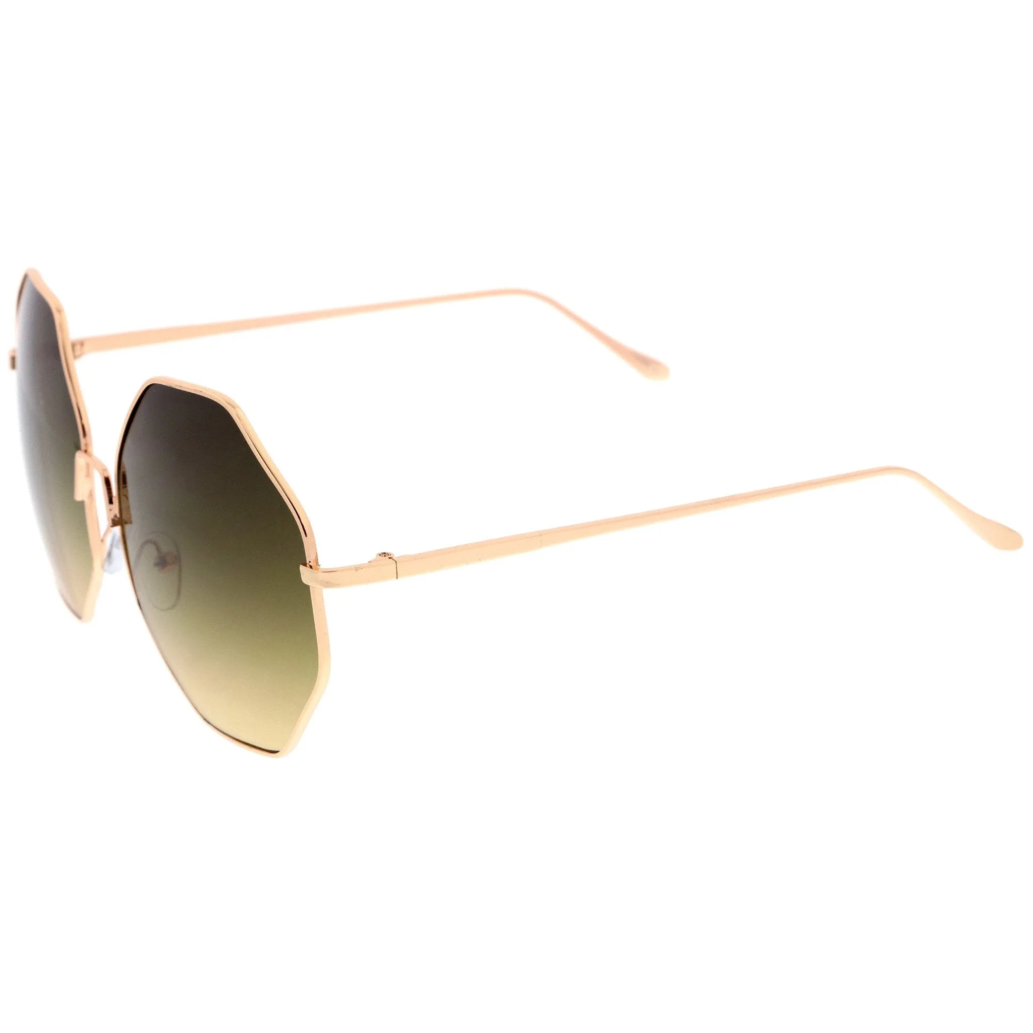 Oversize Women's Retro Hexagon Shape Sunglasses A654 sold by ZeroUV product image thumbnail 3