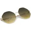 Oversize Women's Retro Hexagon Shape Sunglasses A654 sold by ZeroUV