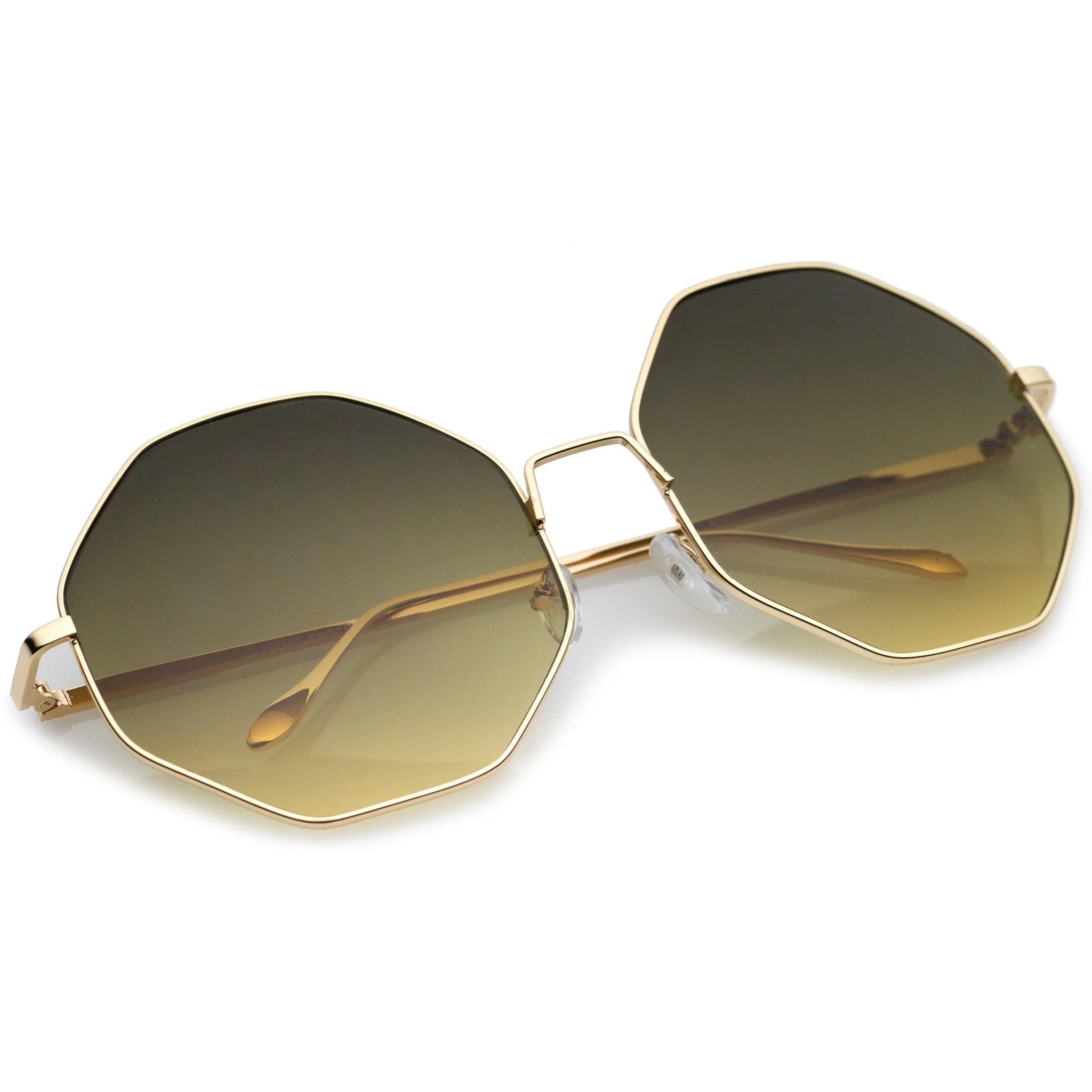 Oversize Women's Retro Hexagon Shape Sunglasses A654 sold by ZeroUV product image thumbnail 4